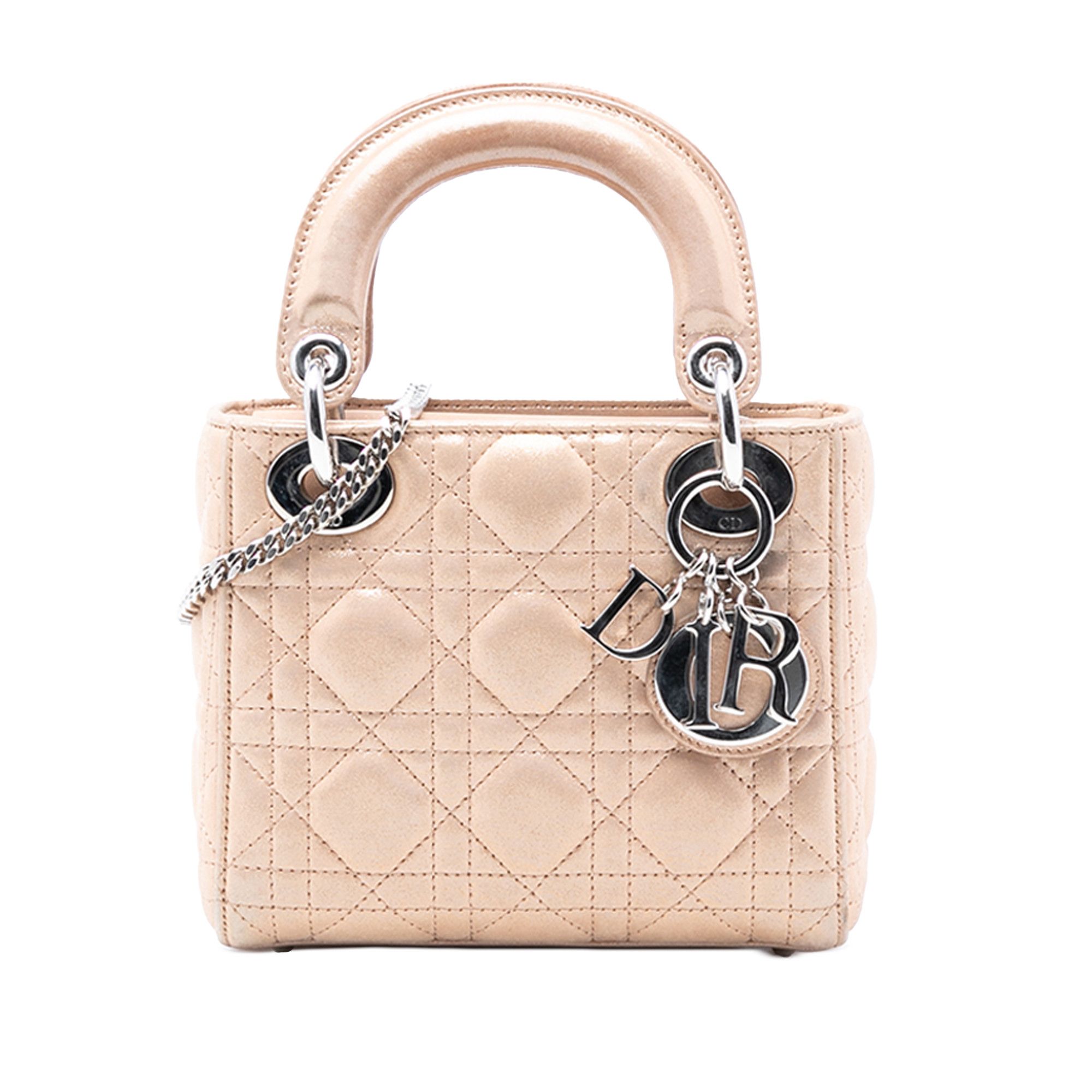 Dior Dior Mini Iridescent Lambskin Cannage Lady Dior Size ONE SIZE - 1 Thumbnail