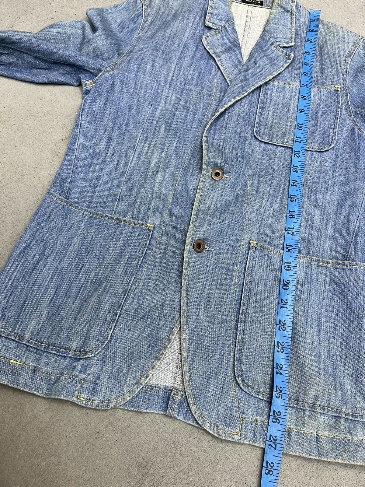 Miu Miu OFFERS🔥MIU MIU BROKEN TWILL DENIM BLAZER JACKET Size US S / EU 44-46 / 1 - 15 Thumbnail