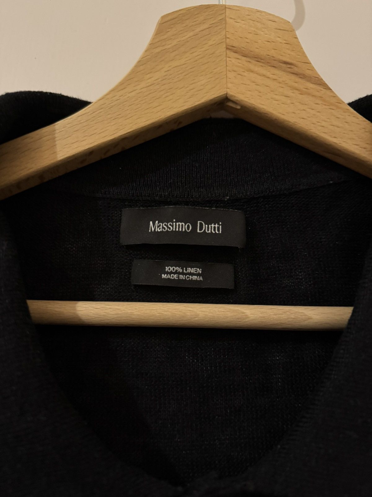 Massimo Dutti Massimo Dutti Black 100% Linen Polo Size US M / EU 48-50 / 2 - 3 Thumbnail