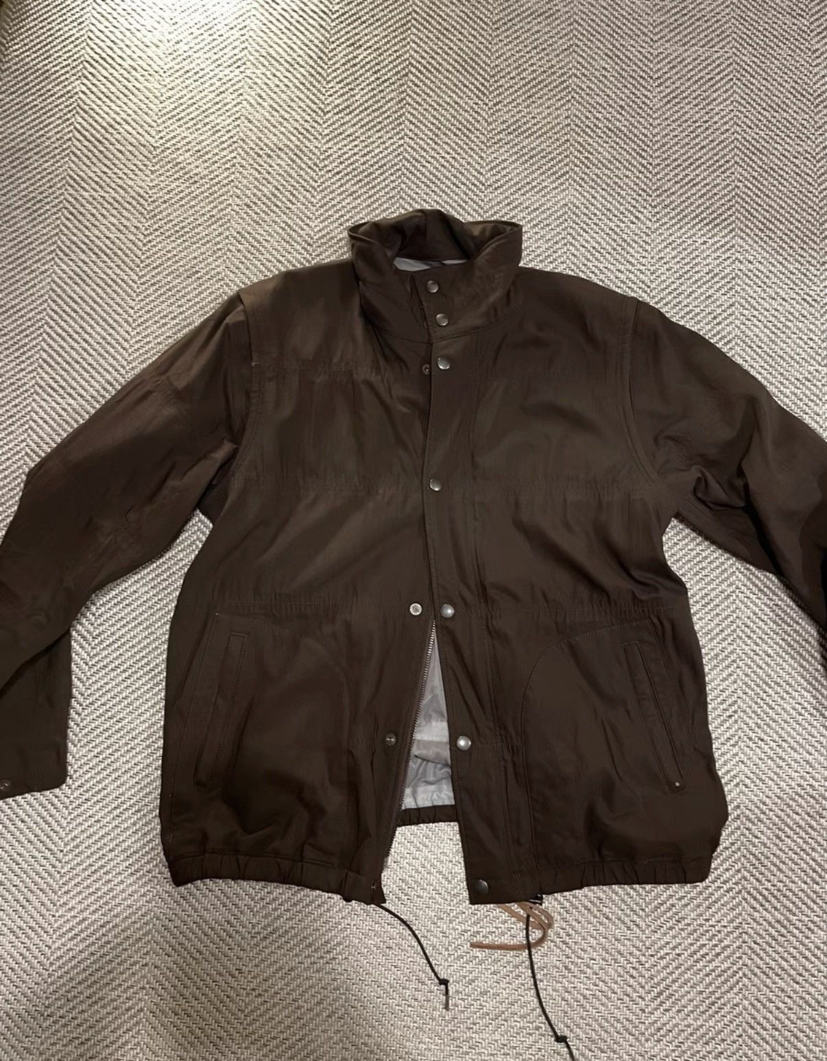 Number (N)ine Brown XL Lightweight Button-Up Jacket Size US XL / EU 56 / 4 - 8 Thumbnail