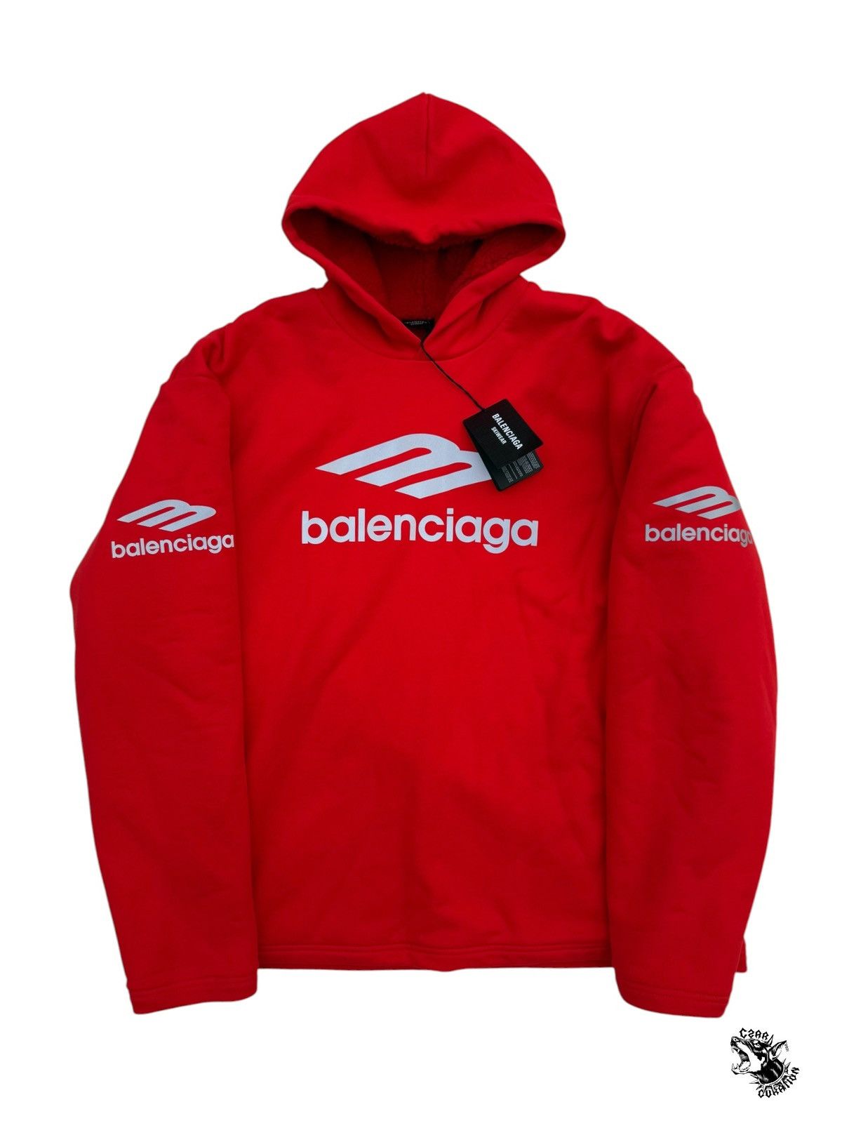 Balenciaga ski wear fur hoodie