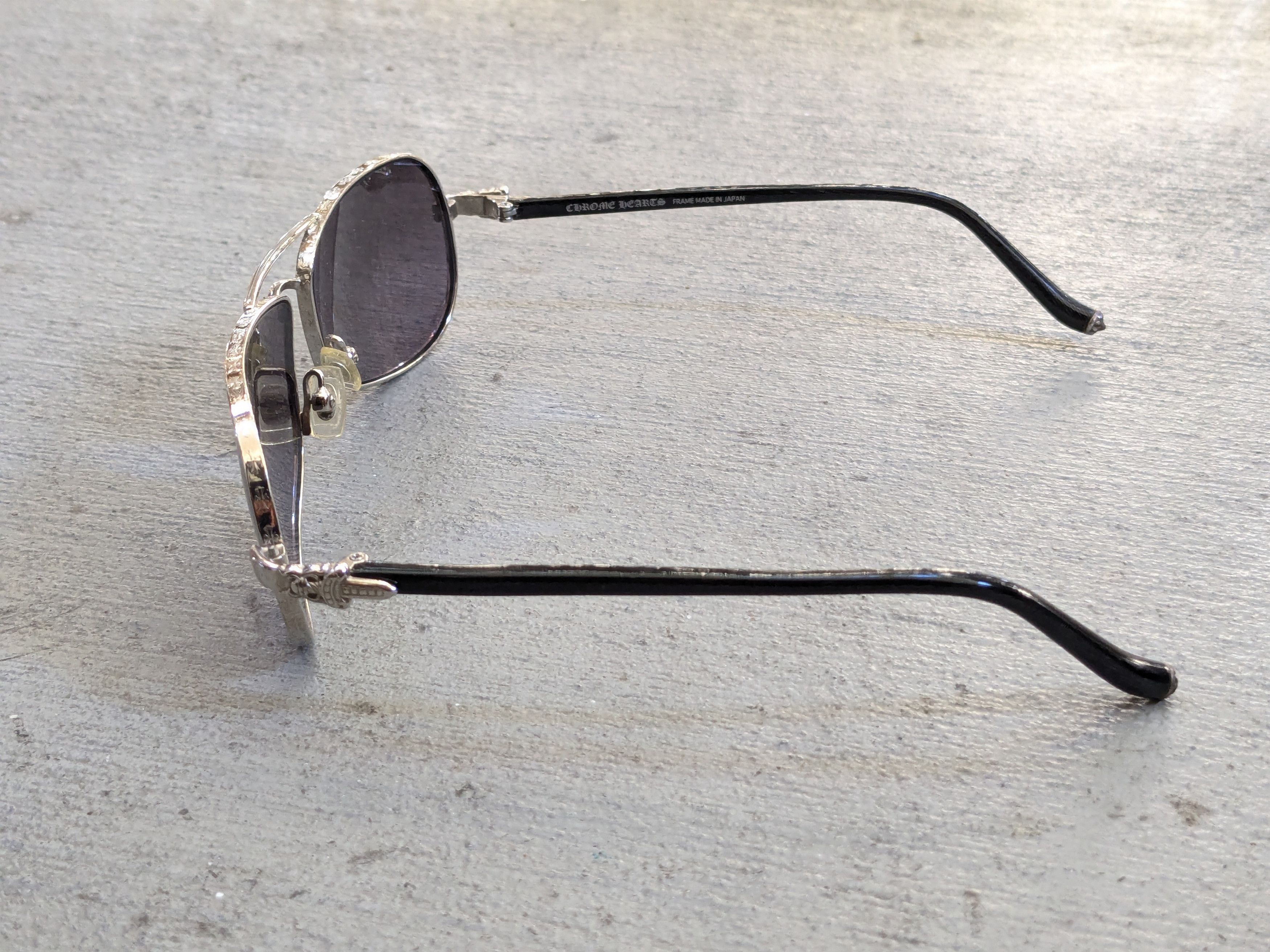 Chrome Hearts Chrome Hearts "Red" Sunglasses Black Silver Gray Aviator Size ONE SIZE - 7 Thumbnail