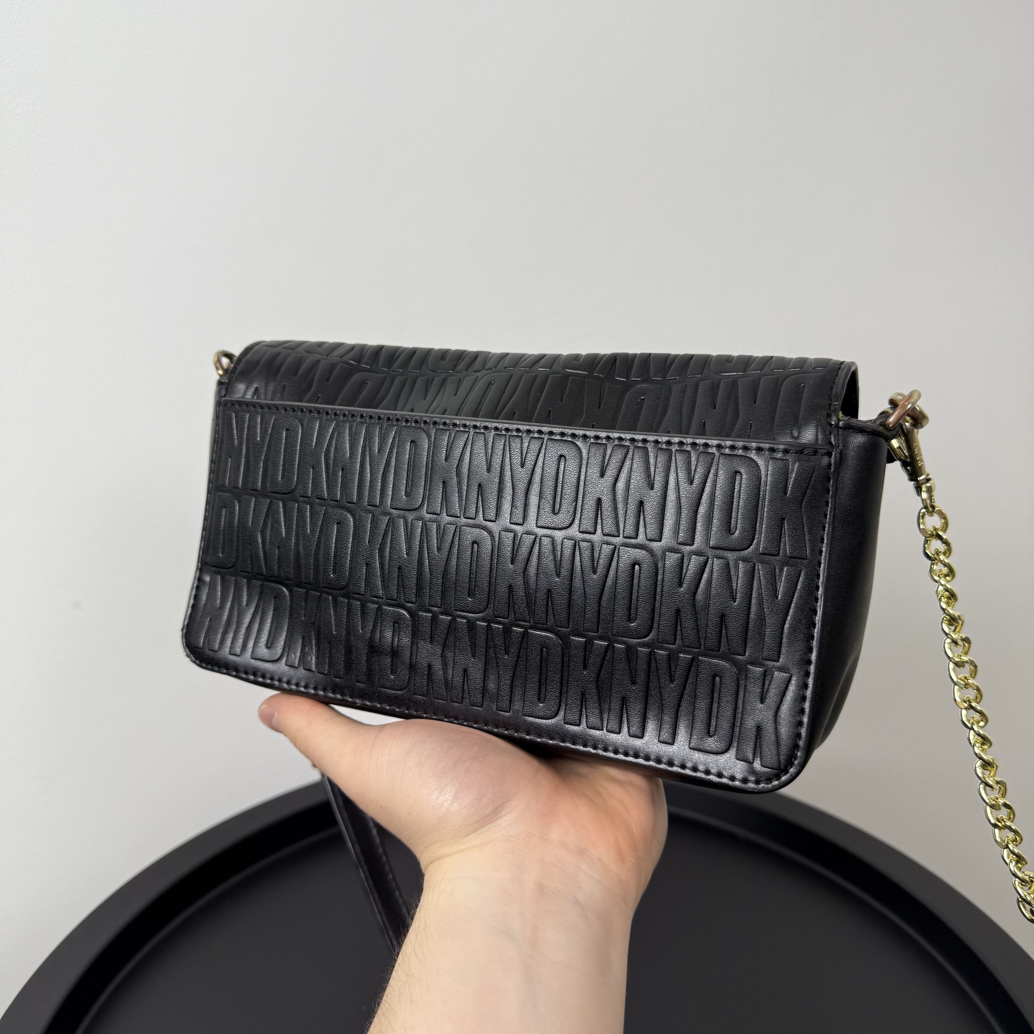 DKNY DKNY Donna Karan Black Monogram Crossbody Handle Bag Size ONE SIZE - 5 Thumbnail