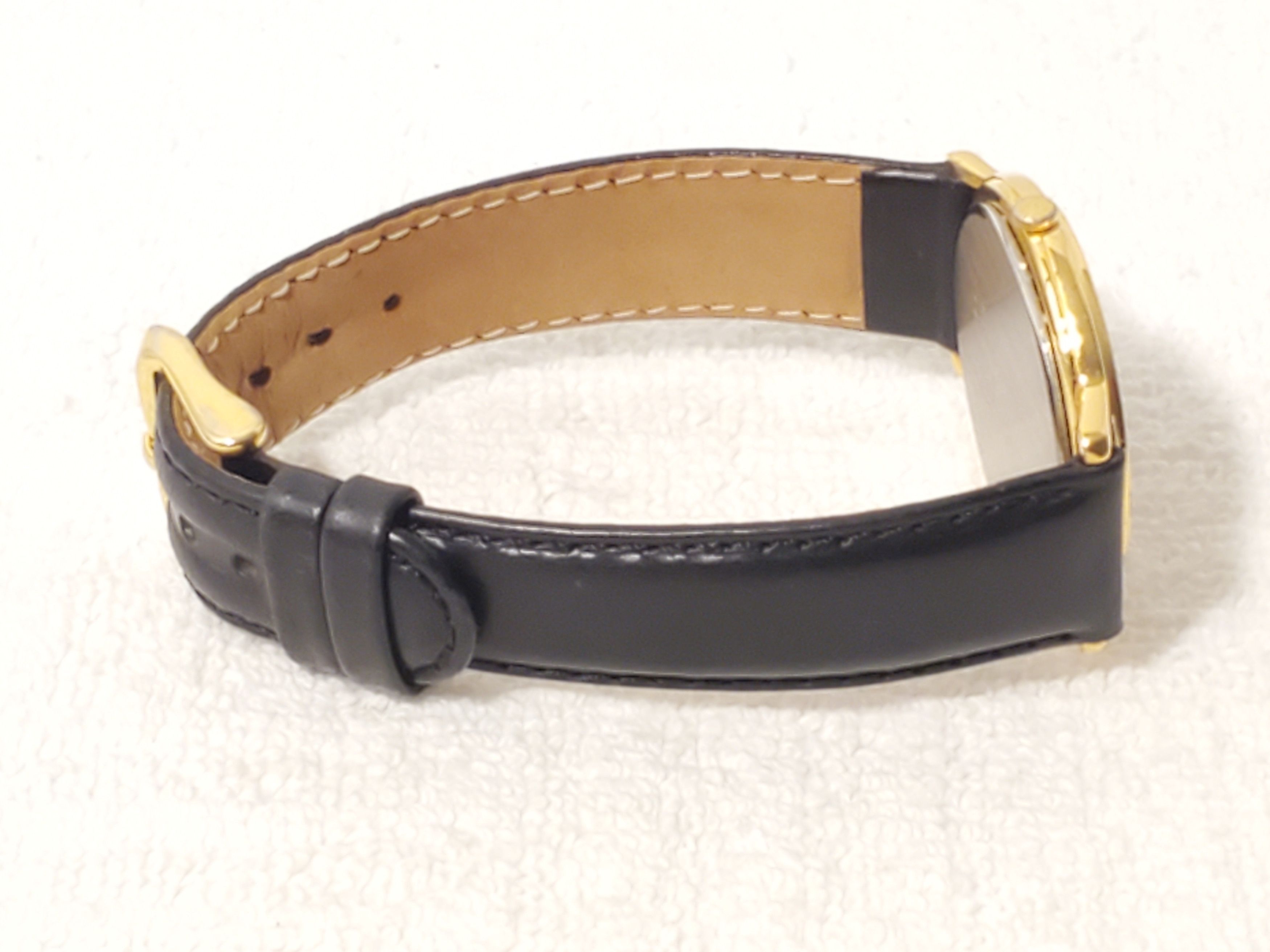 Seiko Vintage Seiko Men Date Watch Black Leather Strap S Steel Size 34 - 5 Thumbnail