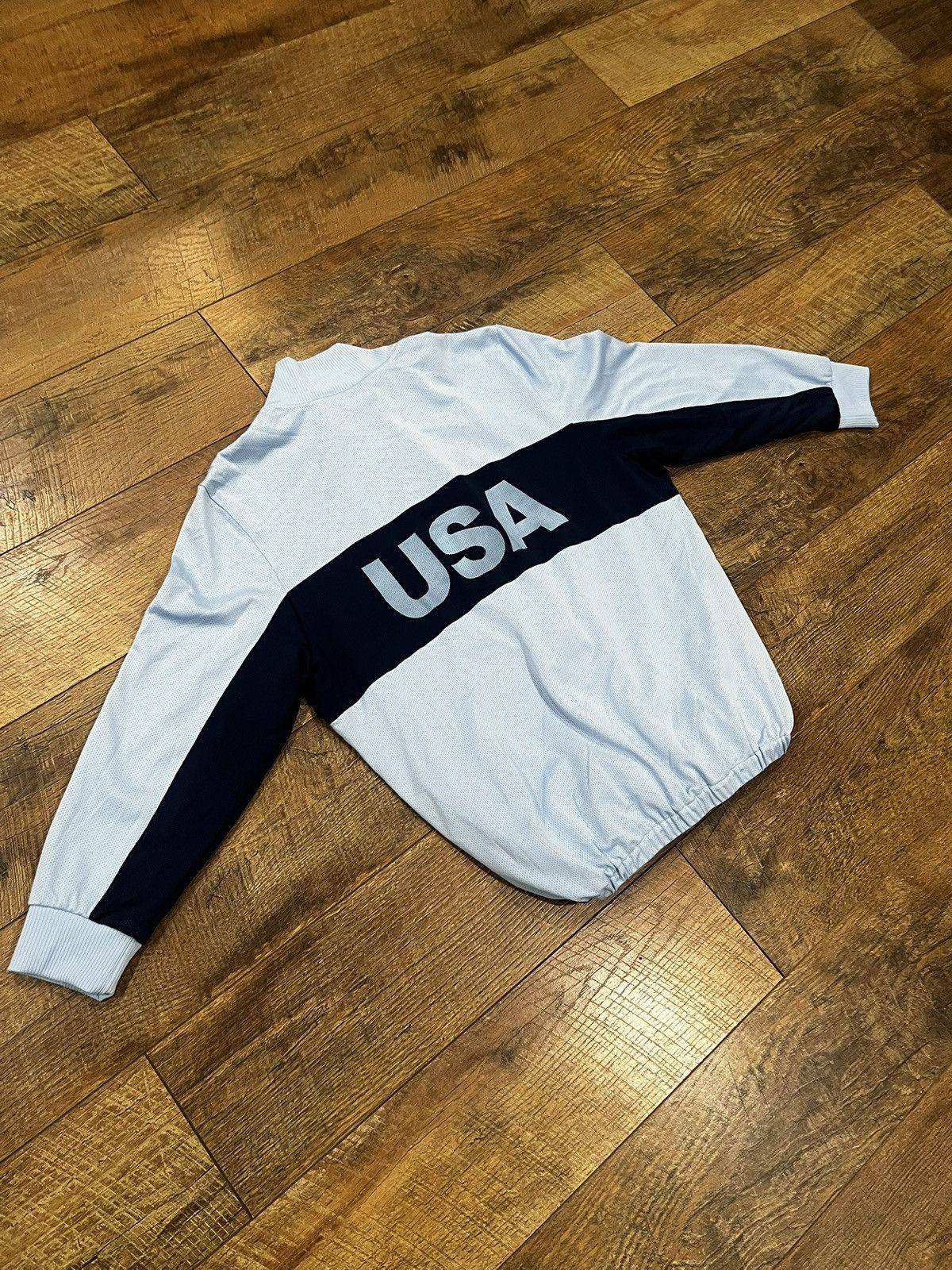 Adidas Vintage 2006 Adidas USA Mesh Track Jacket Blue & Navy Large Size US L / EU 52-54 / 3 - 1 Thumbnail