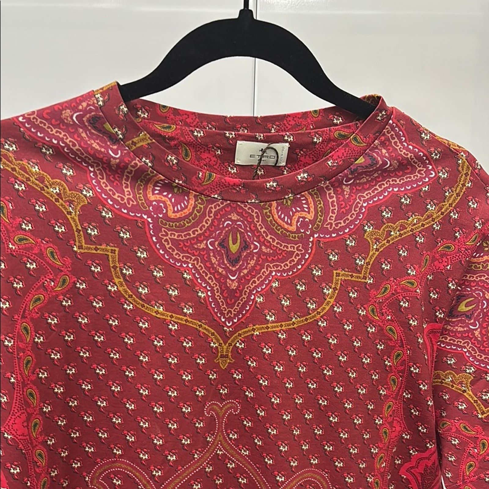 Etro NWT Etro Red and Yellow Short Sleeve Tee Intricate Pattern M Size US M / EU 48-50 / 2 - 3 Thumbnail