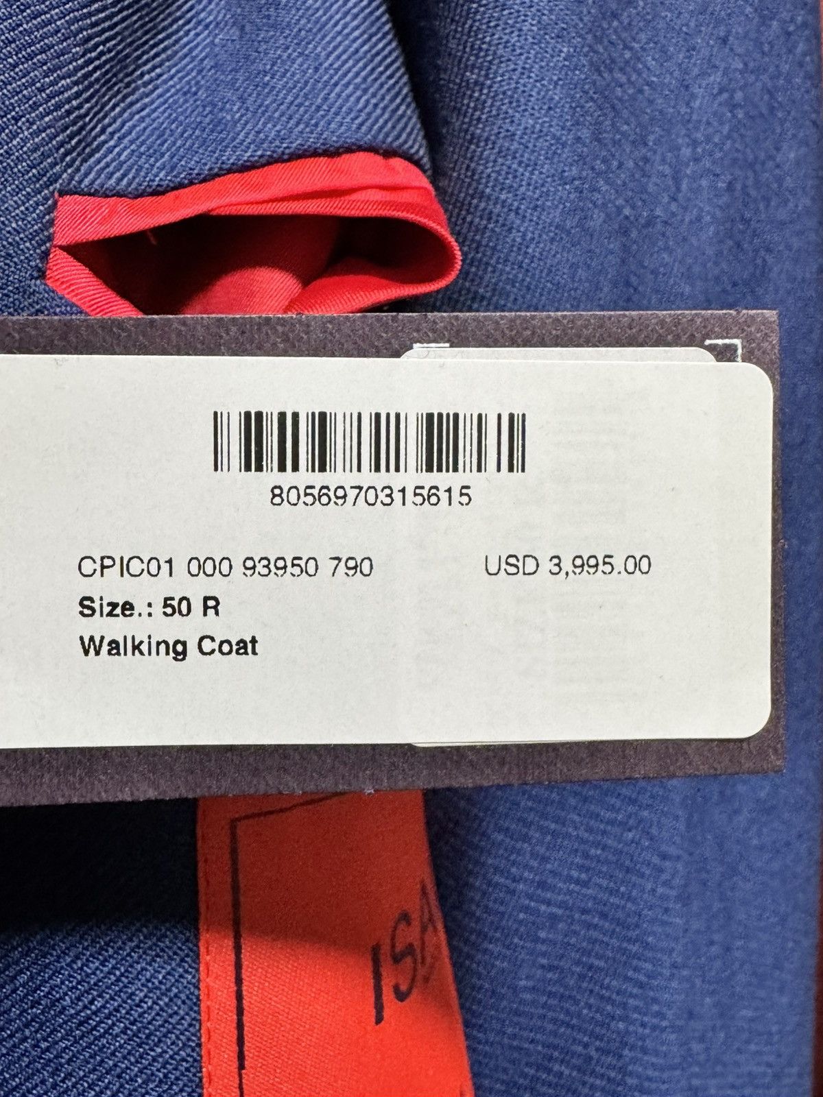 Isaia Napolii Isaia Napoli Mens Luxury Cashmere/Silk Blue Walking Coat Size US M / EU 48-50 / 2 - 24 Thumbnail