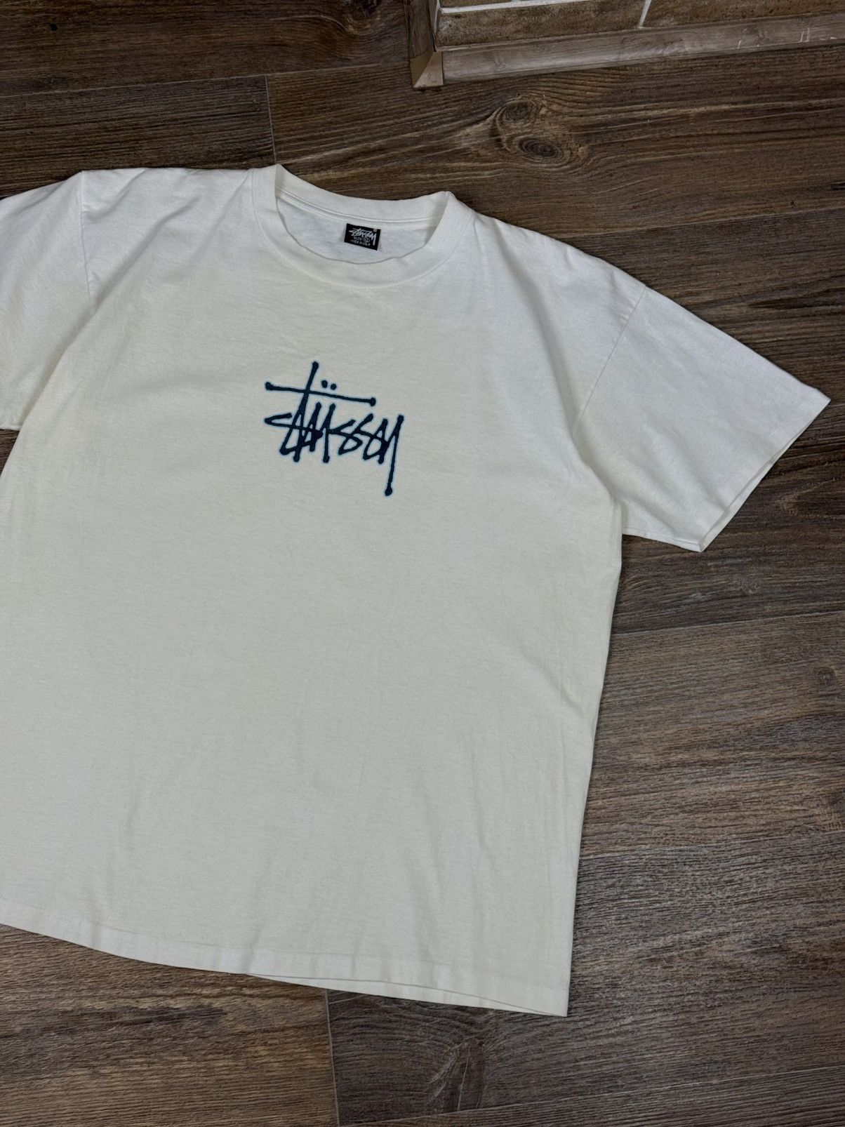 Stussy Vintage 90's Stussy Big Logo Made in USA Single Stitch Shirt Size US XL / EU 56 / 4 - 9 Thumbnail