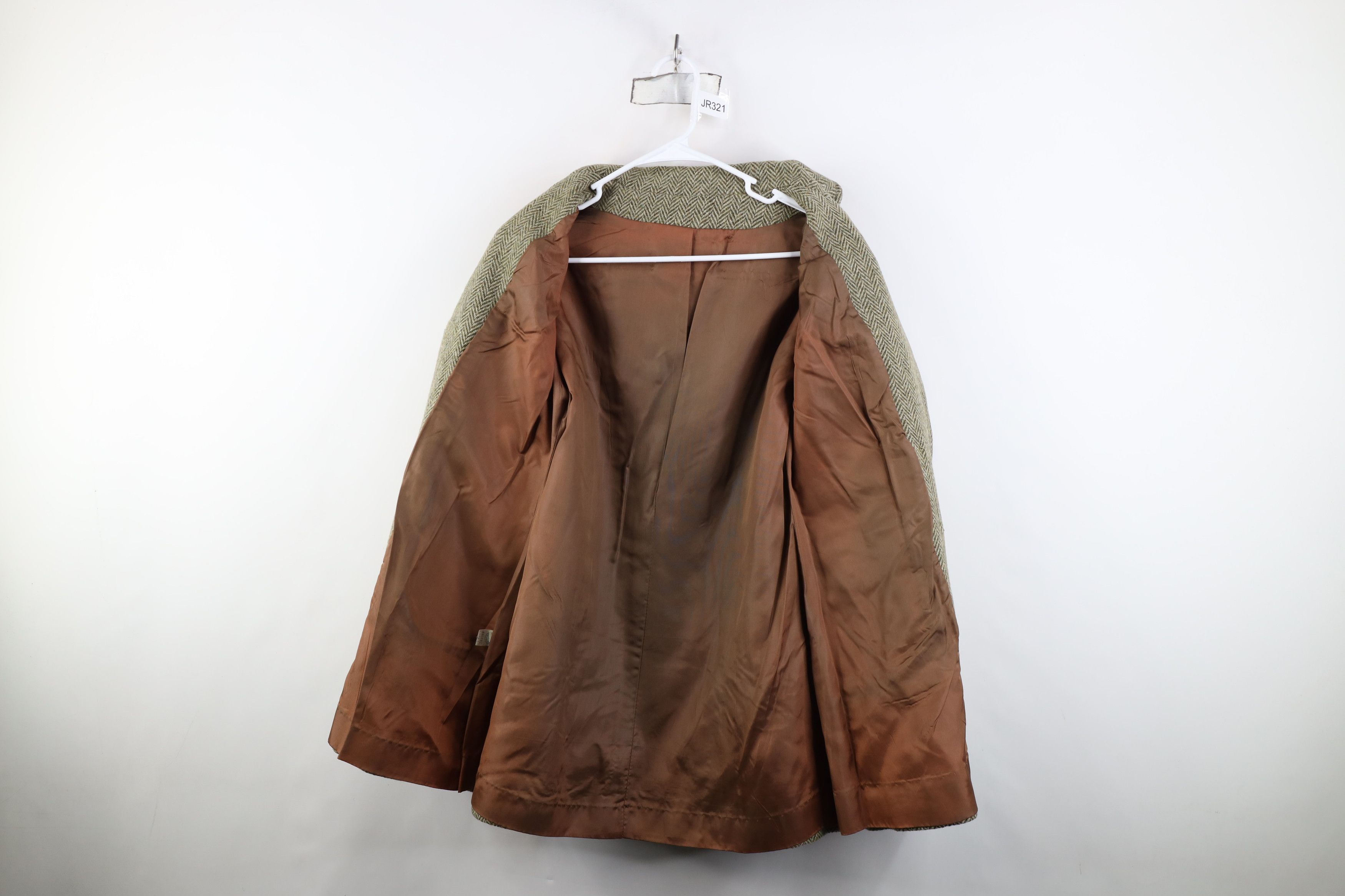 Vintage Vintage 50s Rockabilly Herringbone Coat Jacket Green USA Size L / US 10 / IT 46 - 6 Thumbnail
