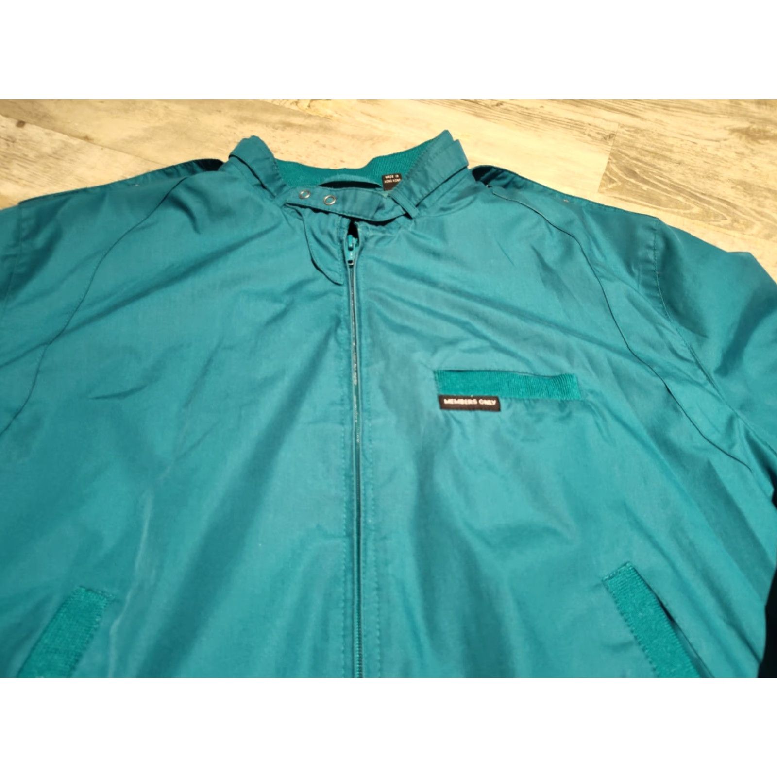 Members Only Vintage Yes Members Only Jacket 90s Cafe Racer Bomber Turquoise Full Zip Lapels Size 44 Size US S / EU 44-46 / 1 - 5 Thumbnail
