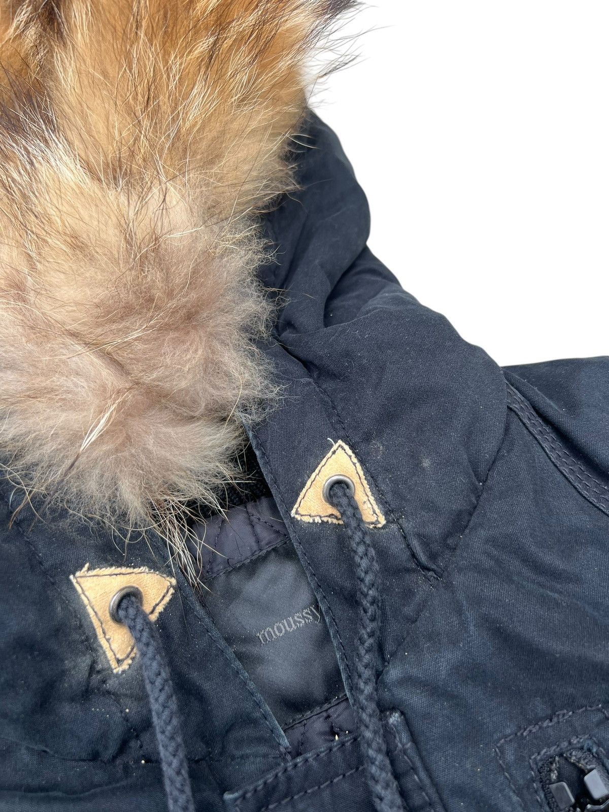 Vintage Moussy Japan Cargo Tactical Raccoon Fur Hoodie Jacket Size US S / EU 44-46 / 1 - 5 Thumbnail