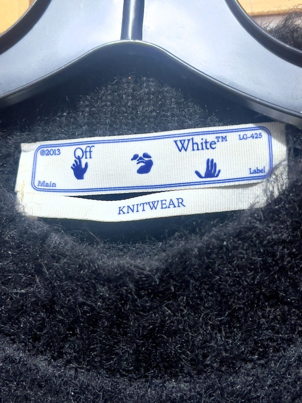 Off-White Off-White Diagonal Brushed Mohair Sweater Black Size US S / EU 44-46 / 1 - 7 Thumbnail