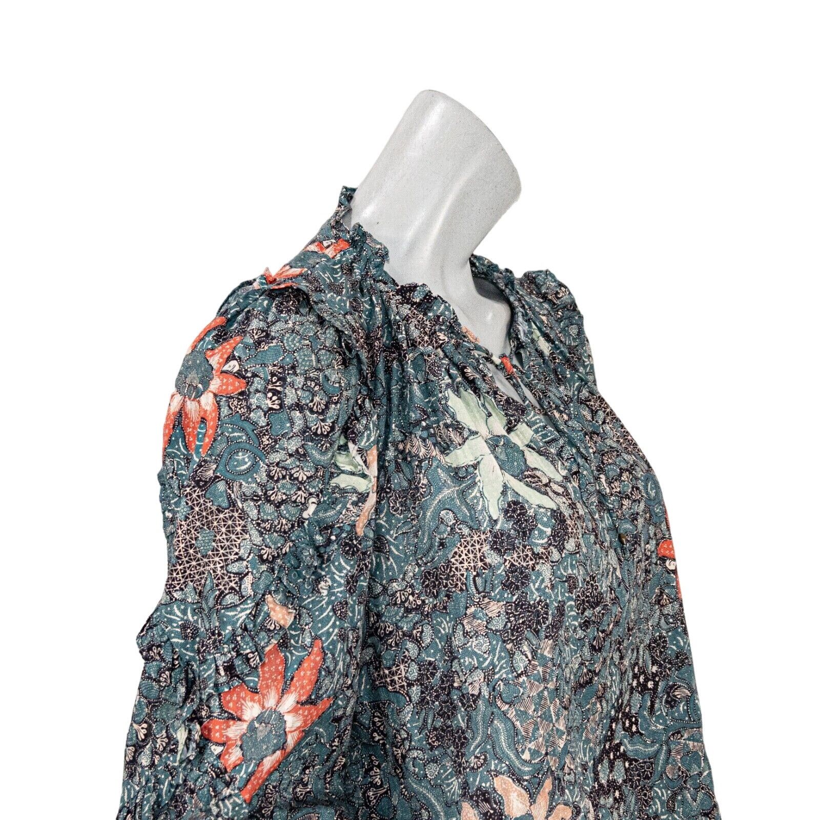 Ulla Johnson Ulla Johnson Manet Blouse Azul Floral BOHO Ruffle trime 0 Size XS / US 0-2 / IT 36-38 - 11 Thumbnail