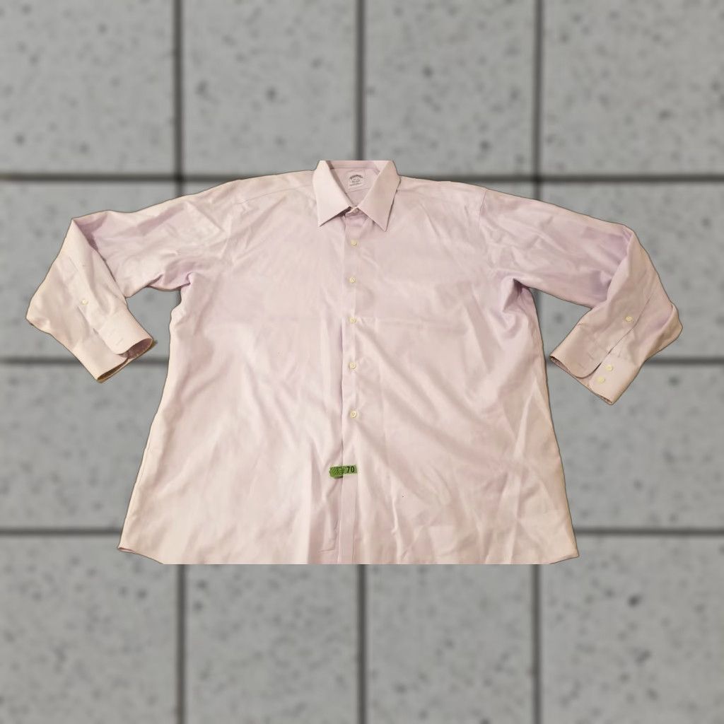 Brooks Brothers Mens Brooks Brothers Dress Shirt 16 1/2 Purple Cotton Button Shirt Size 42R - 1 Thumbnail