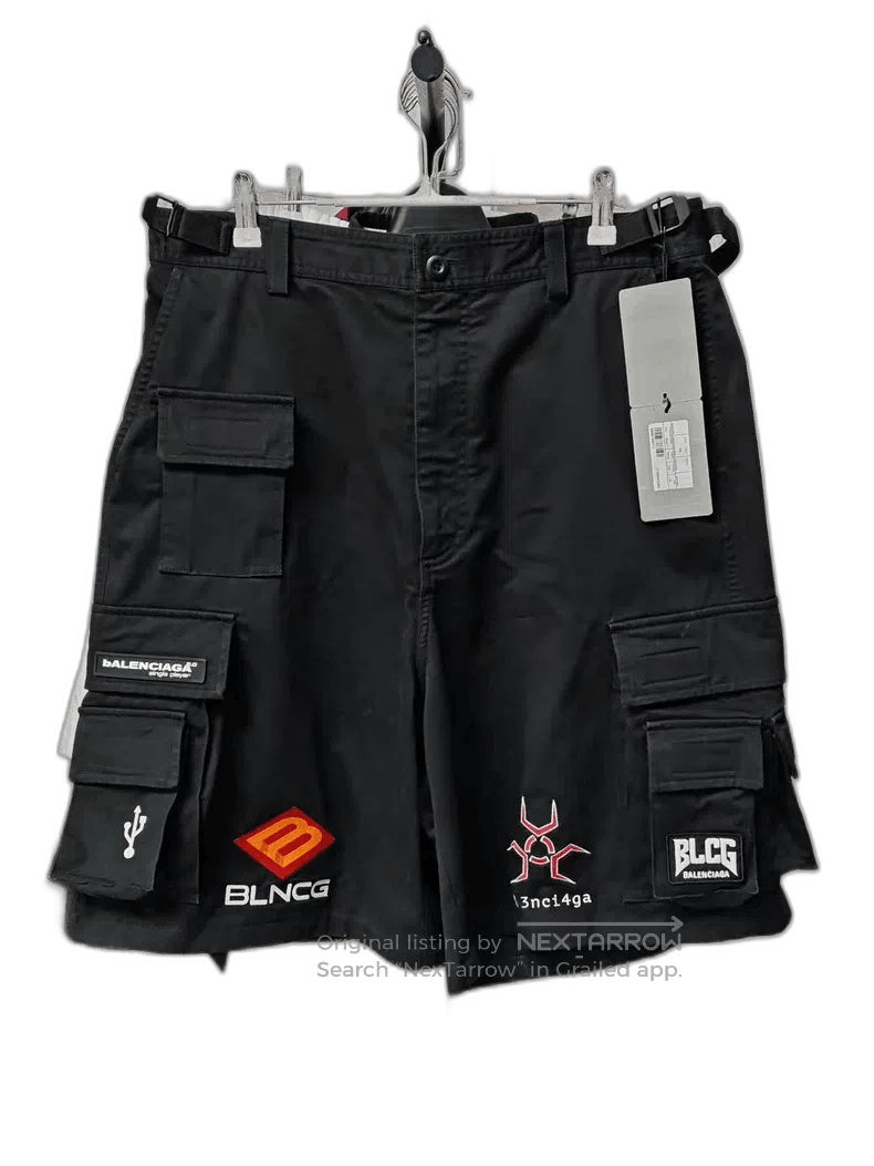 Balenciaga Balenciaga Gamer Embroidered Cargo Shorts. Size US 44 / EU 60 - 1 Thumbnail
