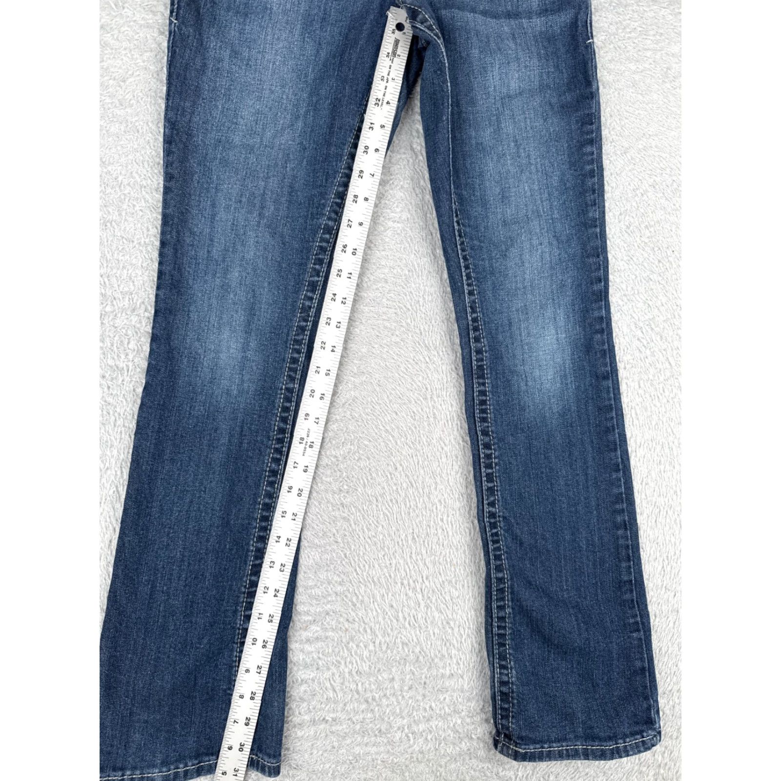 Vintage Maurices Jeans Women 3 Bootcut Denim Blue 28x31 Slim Regular 5-Pocket Stretch Cotton Size 26" / US 2 / IT 38 - 7 Thumbnail