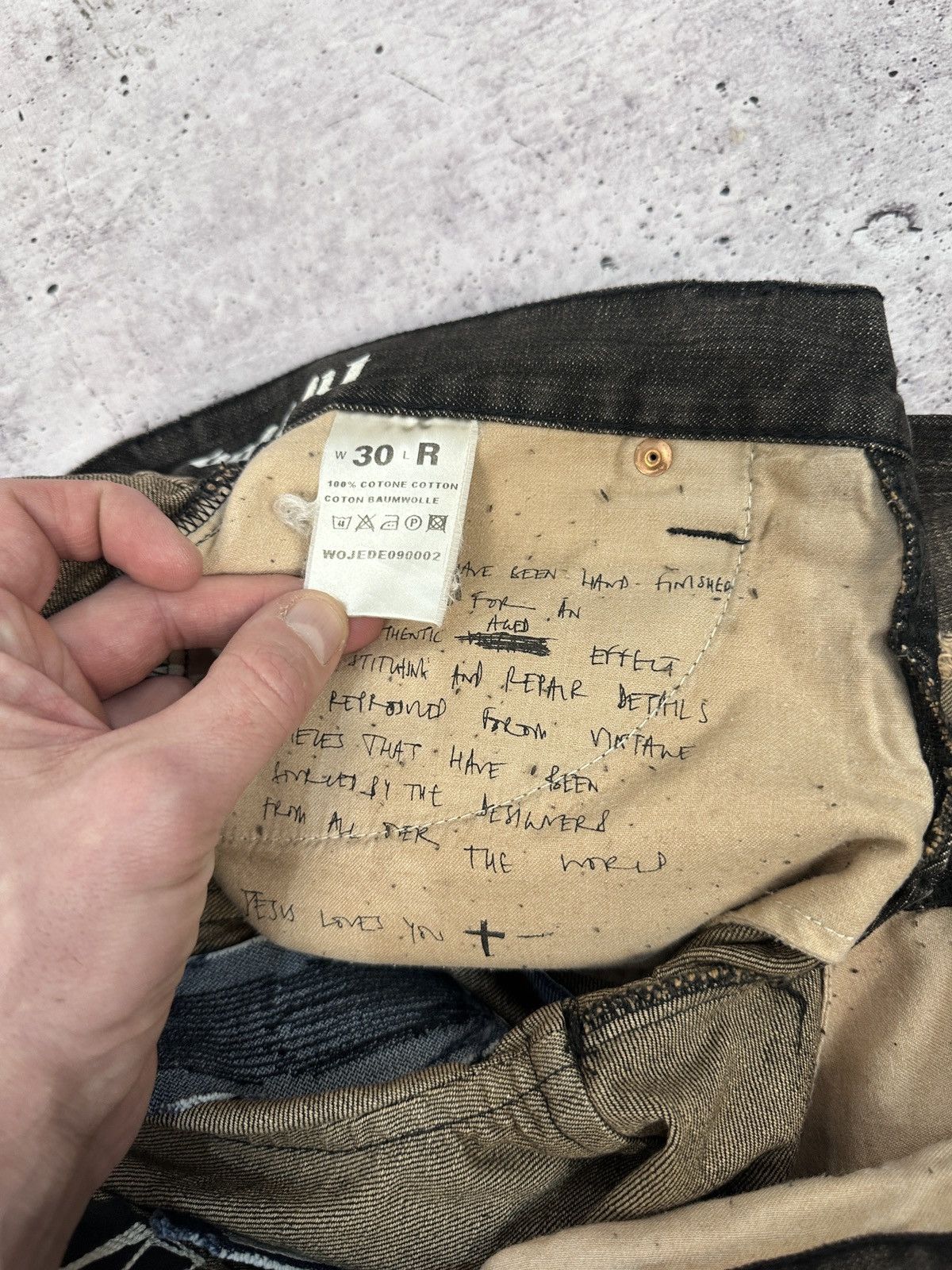 Allsaints Archive AllSaints Distressed Denim Jeans W30 Grunge Rock Y2K Size 30" / US 8 / IT 44 - 7 Thumbnail