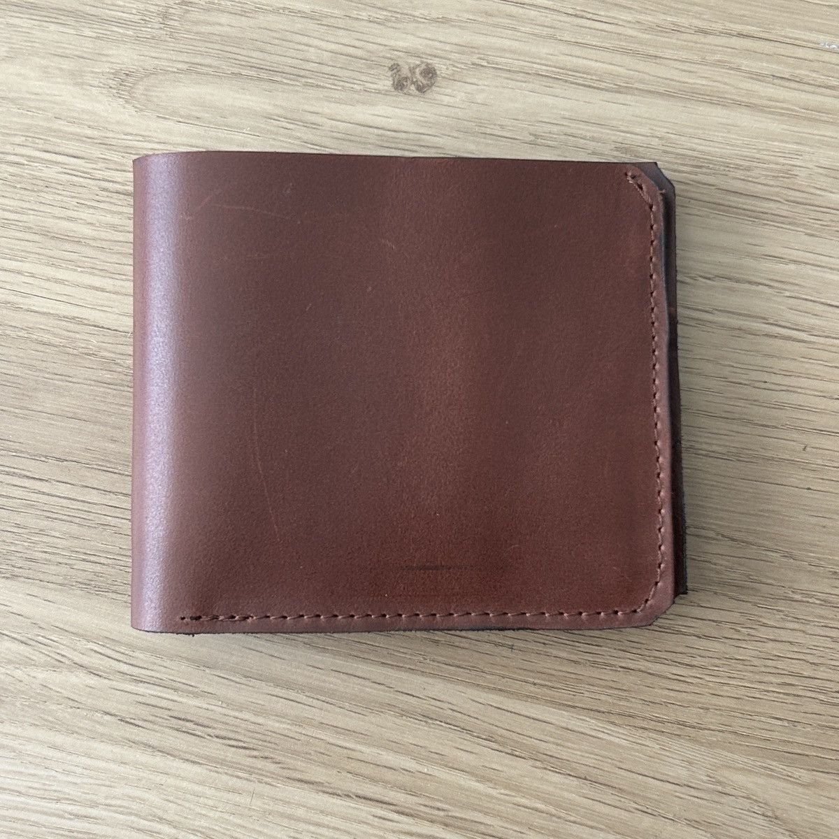 Leather Oxblood Cowhide Leather Bifold Wallet Flip ID Mexico Size ONE SIZE - 1 Thumbnail