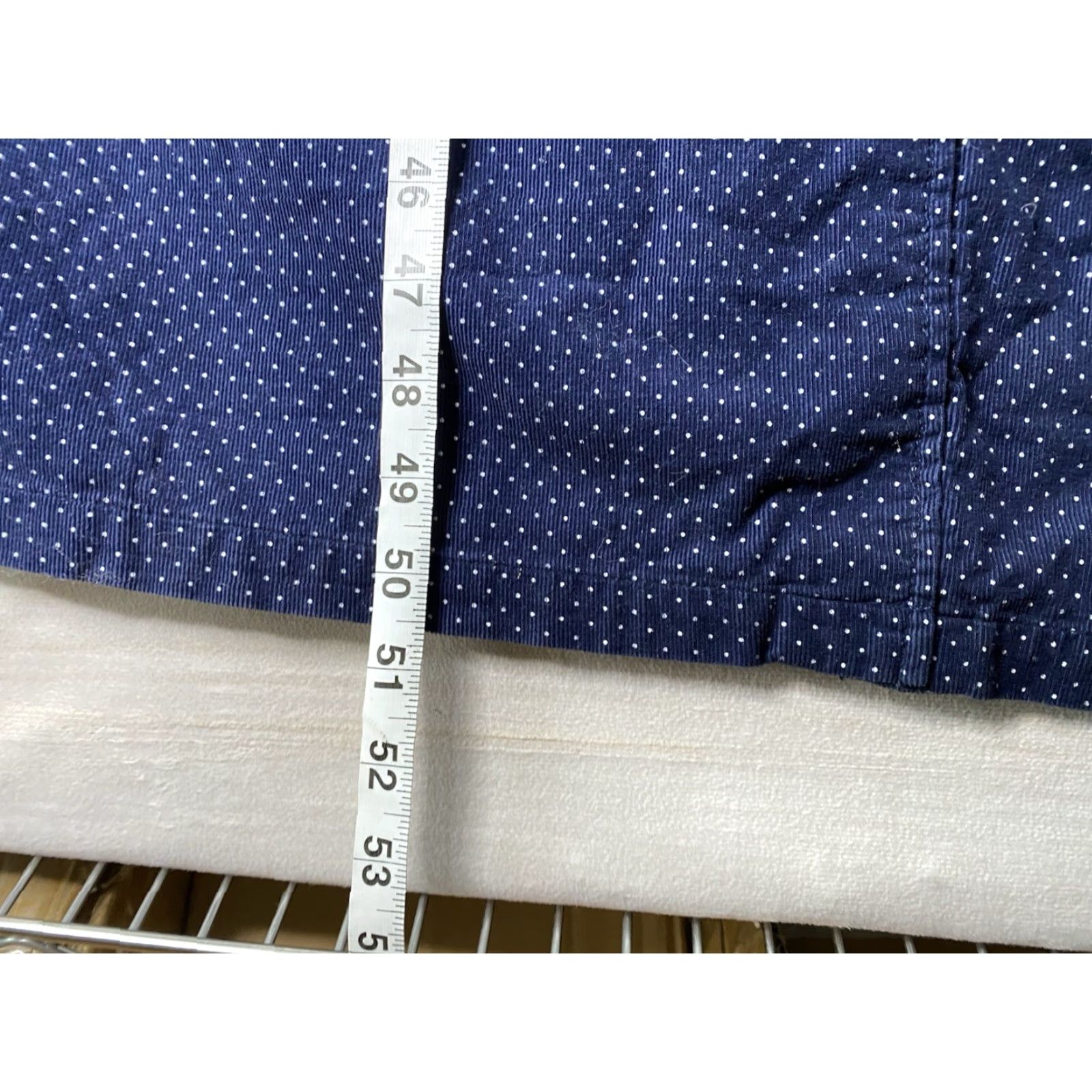 Vintage Vtg FADS Dress Womens 24W Blue Polka Dot Corduroy Sleeveless Pockets Cottagecore Size 4XL / US 24-26 - 7 Thumbnail