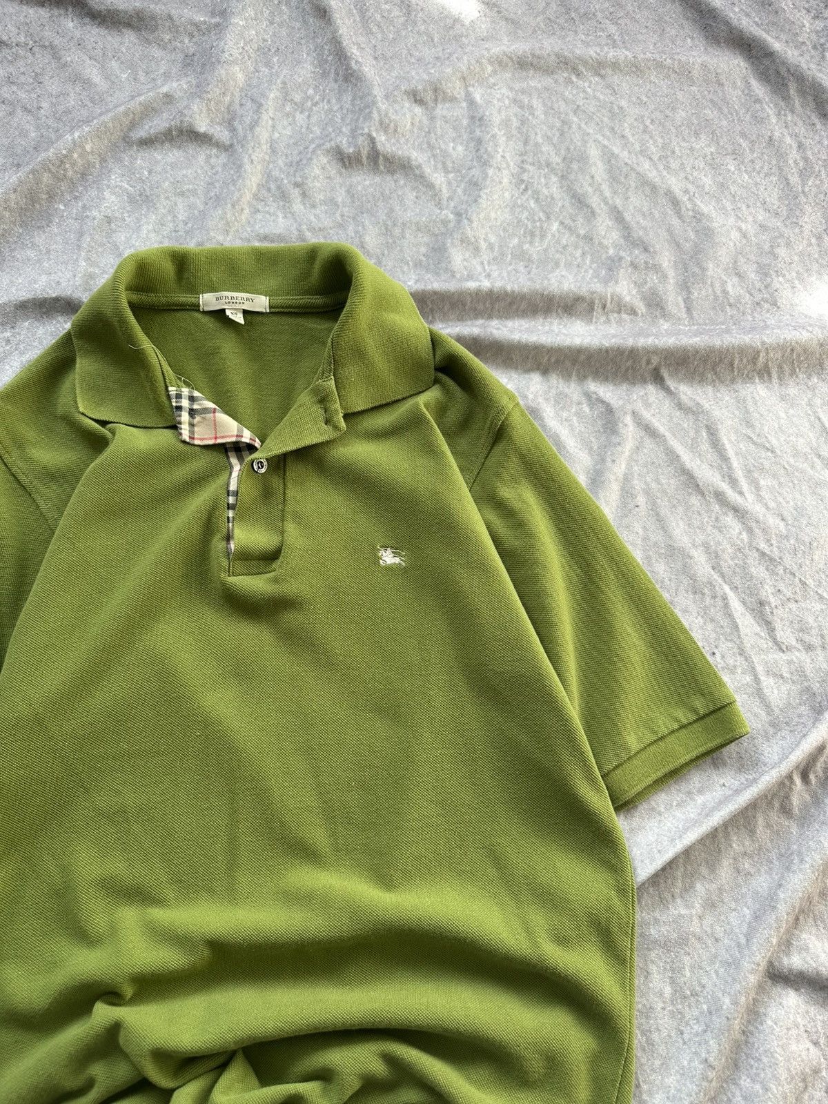 Burberry Burberry London Pique Polo Golf Shirt Short Sleeve Green Size US XS / EU 42 / 0 - 3 Thumbnail
