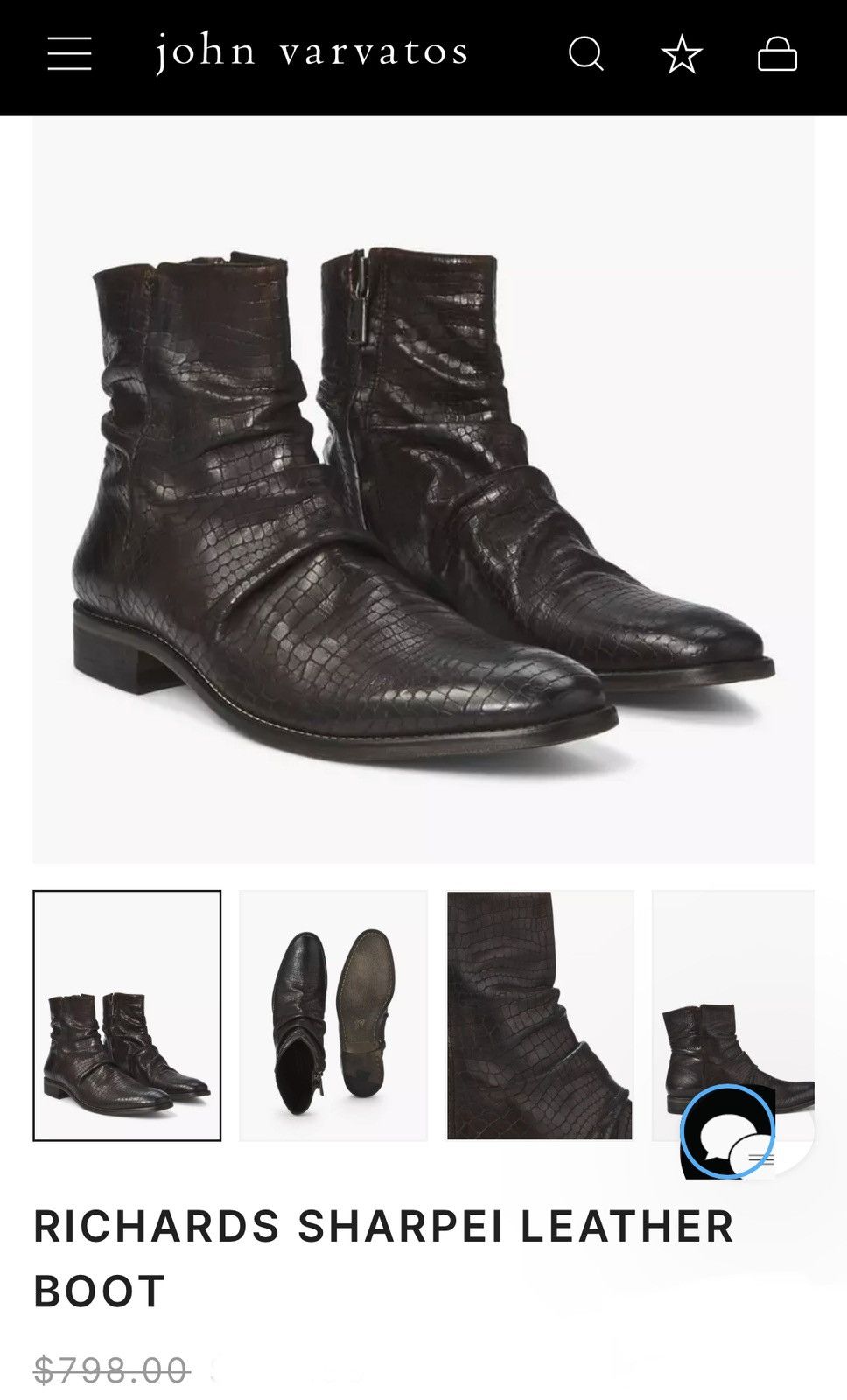 John Varvatos Richards Sharpei Boot. 12 Size US 12 / EU 45 - 6 Thumbnail