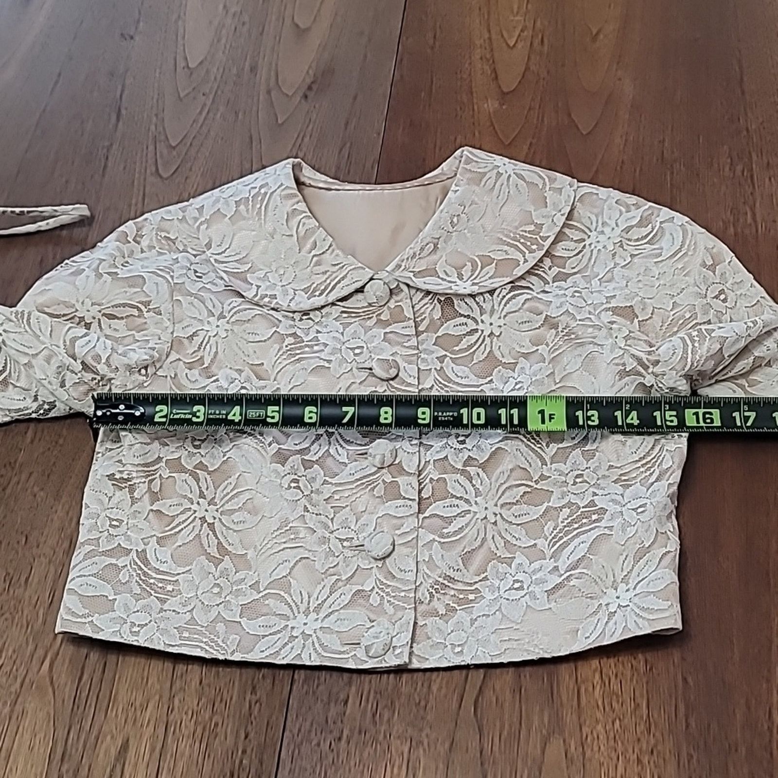 & Other Stories Vtg 1950s Tea Length, Lace Over Satin Cocktail Dress Size ONE SIZE - 11 Thumbnail
