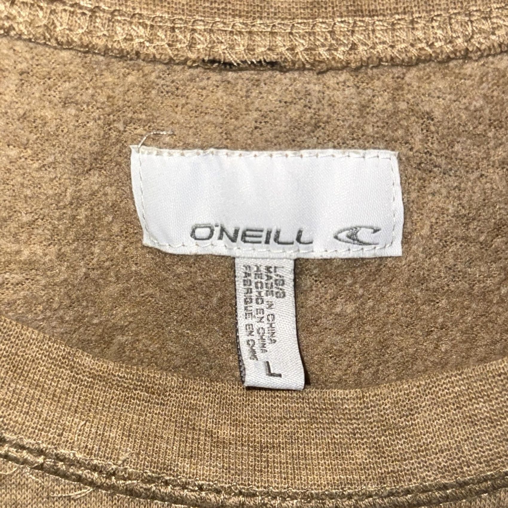 O'Neill VINTAGE O'Neill Sweatshirt Womens Large Tan Horse Print Graphic Crewneck Raglan Pullover Size L / US 10 / IT 46 - 4 Thumbnail