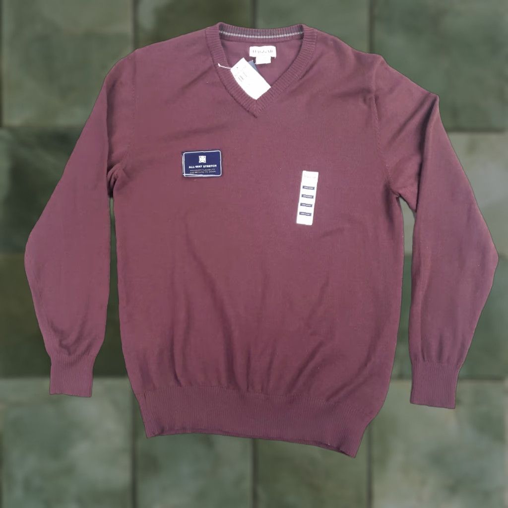 Haggar Haggar Mens Small Red Pullover V-Neck Sweater Long Sleeve Size US S / EU 44-46 / 1 - 1 Thumbnail