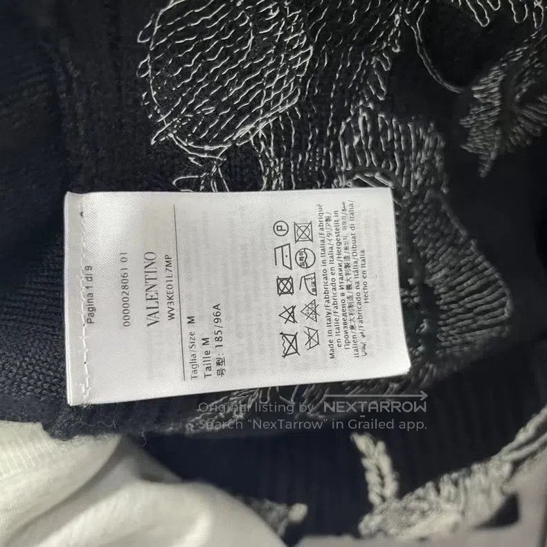 Valentino Valentino Letter floral pattern long-sleeved zip wool card Size M / US 6-8 / IT 42-44 - 5 Thumbnail