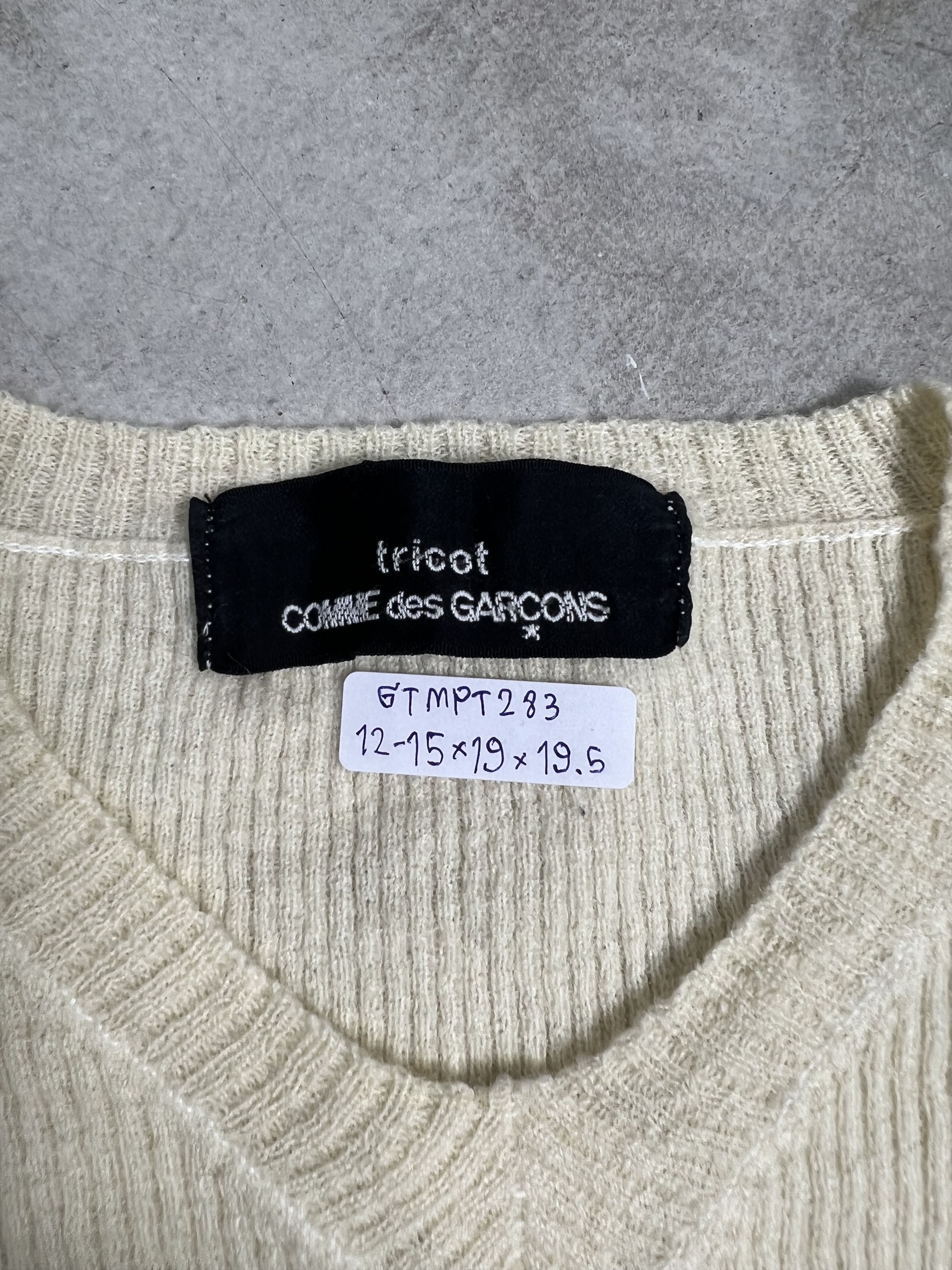 Tricot Comme des Garcons Vintage 90s tricot COMME des GARÇONS Knit top (XS) GTMPT283 Size XXS / US 00 / IT 34 - 5 Thumbnail