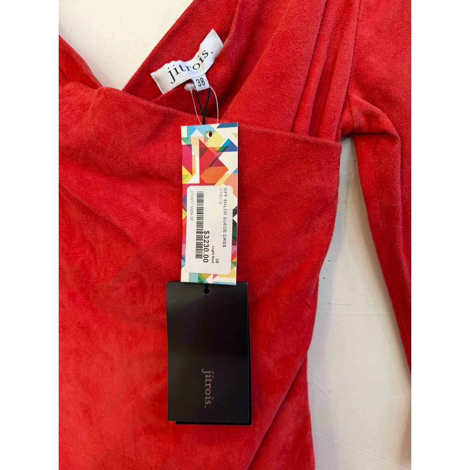 Jitrois Jitrois. Red Suede Dress Size S / US 4 / IT 40 - 4 Thumbnail