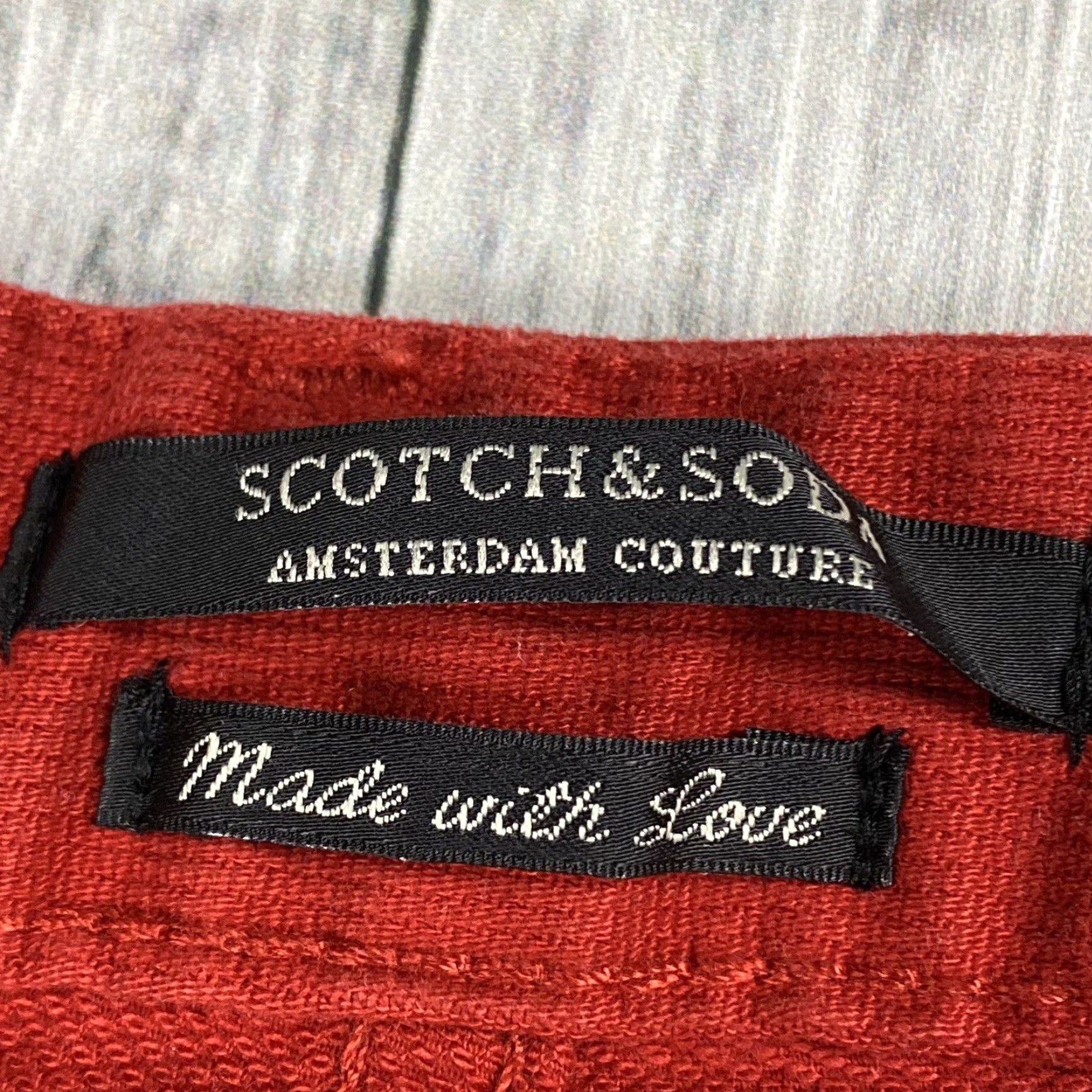 Scotch & Soda SCOTCH & SODA Extra-Slim Chino Pants 32x32 Cherry Red Cotton Pique Mens Size US 32 / EU 48 - 3 Thumbnail