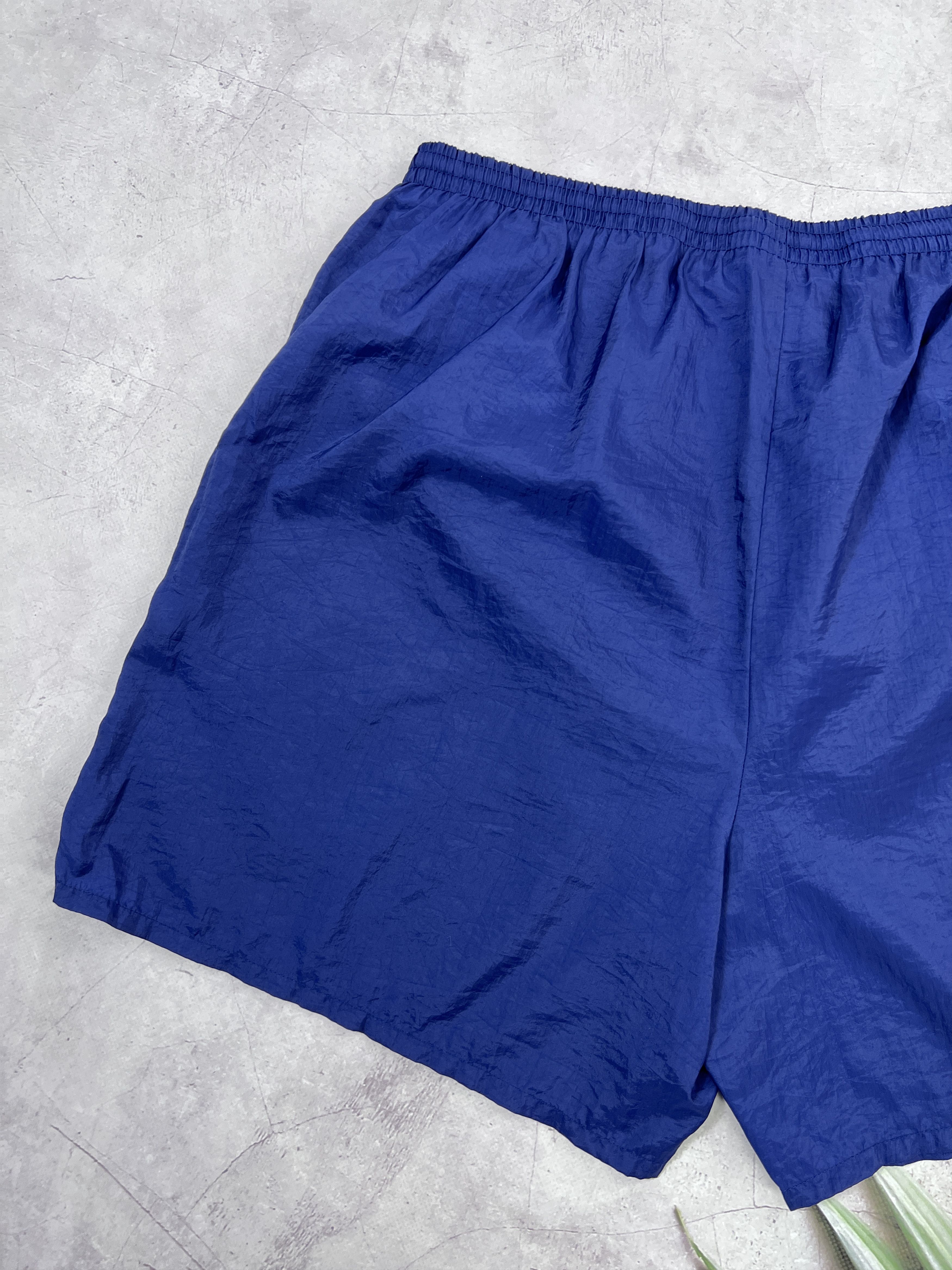 Nike × Vintage Vintage Nike Shorts Swoosh Logo Dark Blue Size US 36 / EU 52 - 10 Thumbnail