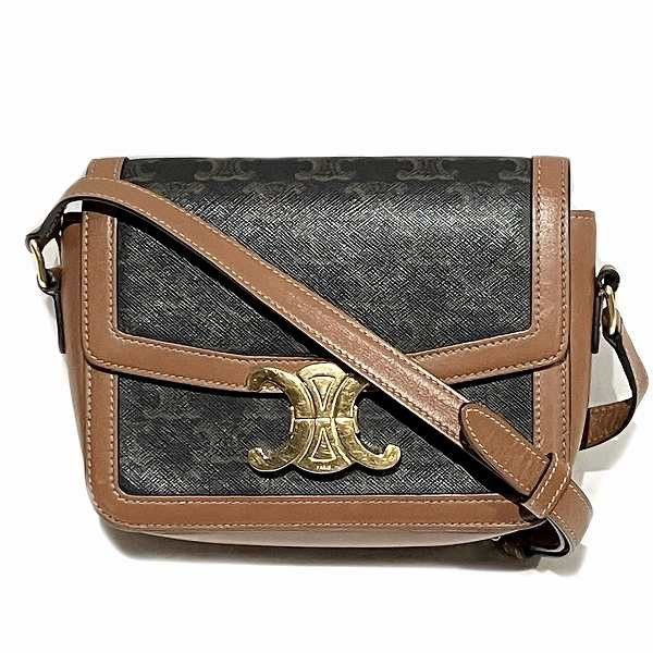 Celine Celine Triomphe Shoulder Bag Leather Shoulder Bag in Brown, Women's