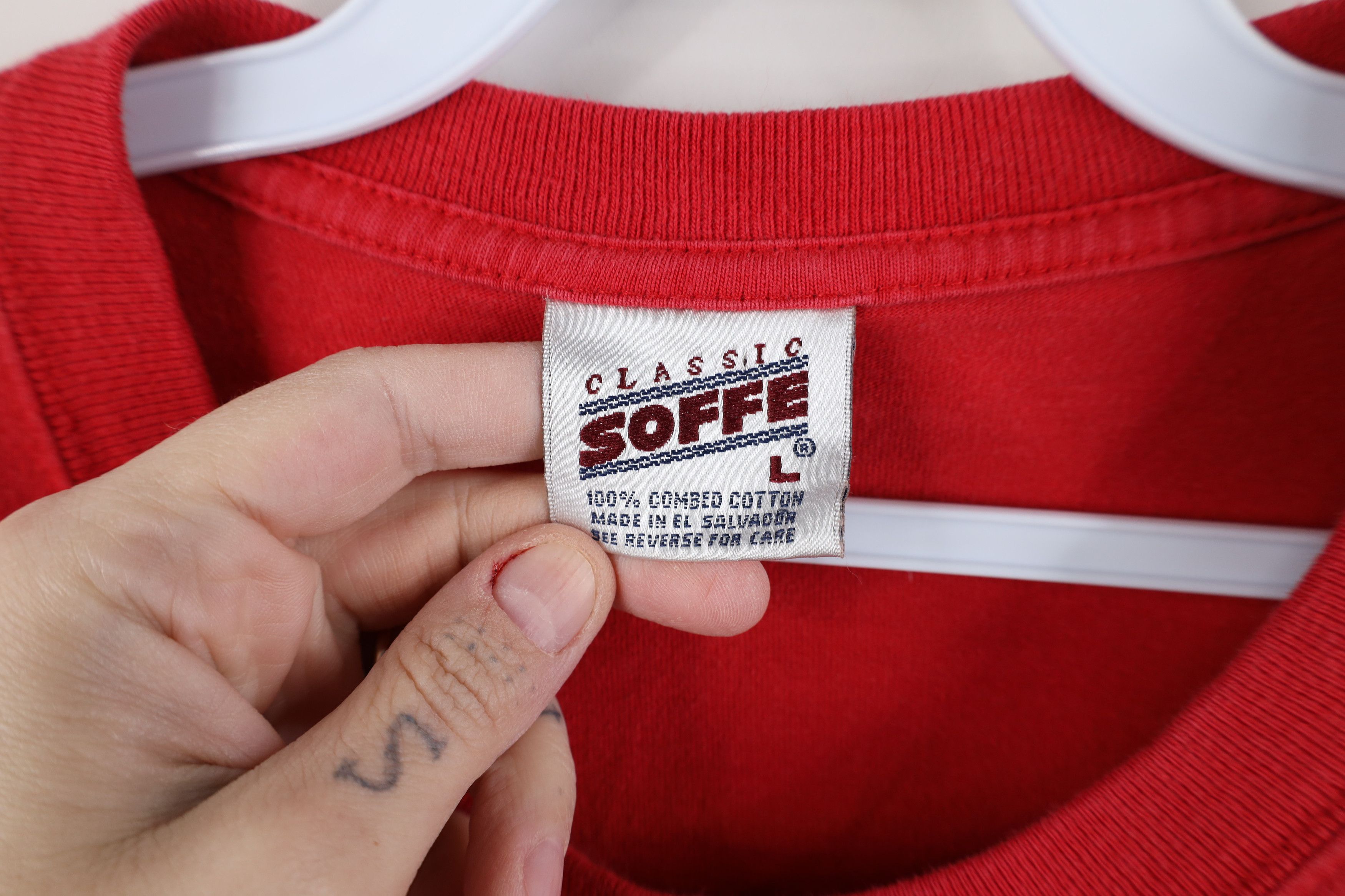 Vintage Vintage 90s Ohio State University Long Sleeve T-Shirt Red Size US L / EU 52-54 / 3 - 7 Thumbnail