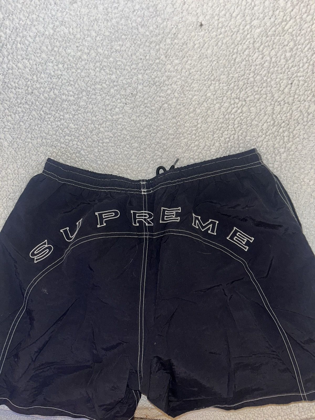 Supreme Supreme Arc Logo Water Shorts Mens Size Large ‘Black’ Size US 33 - 3 Thumbnail