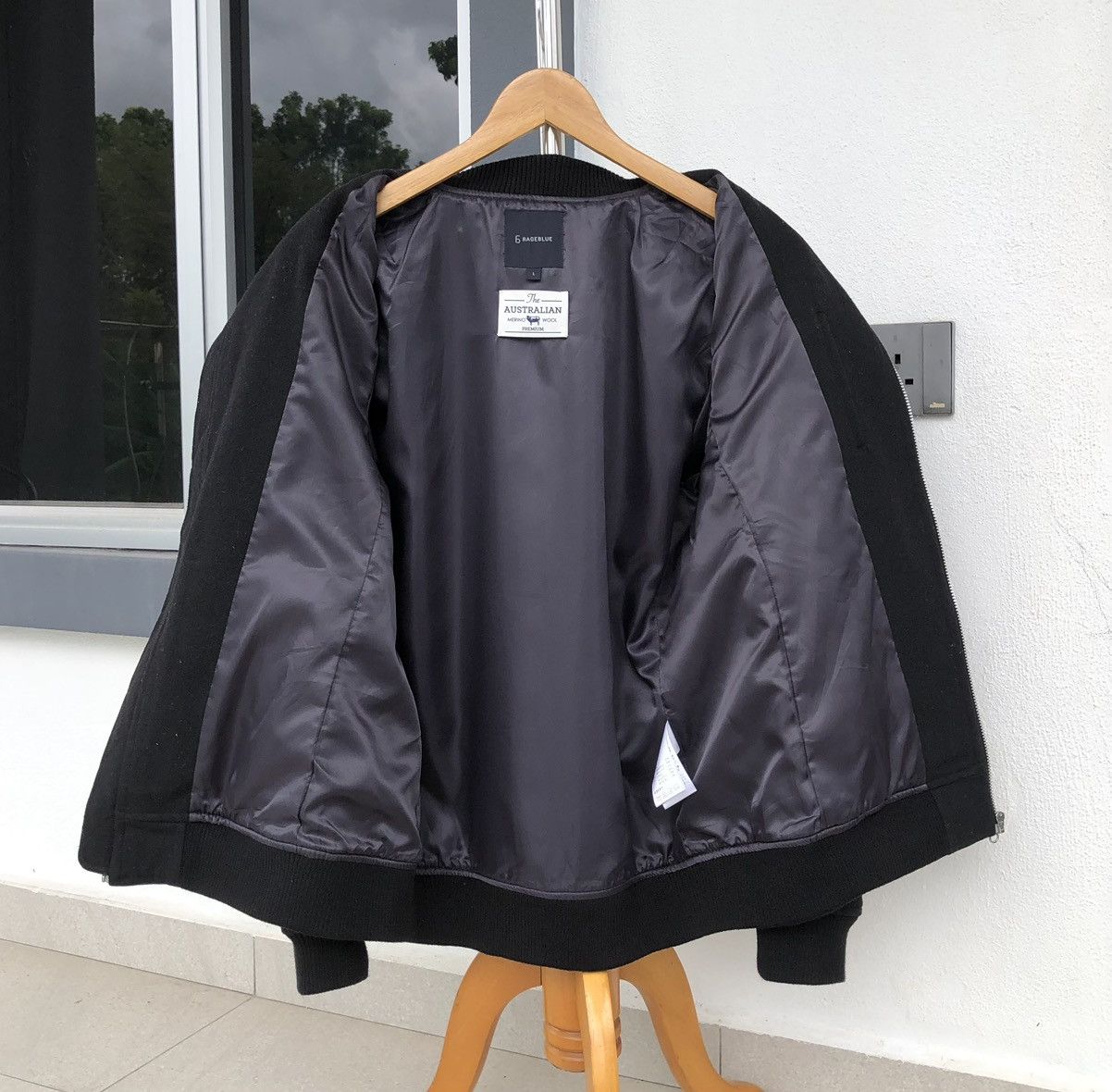 RAGEBLUE Rageblue Australian Merino Wool Ma-1 Blouson Bomber Jacket Size US L / EU 52-54 / 3 - 8 Thumbnail