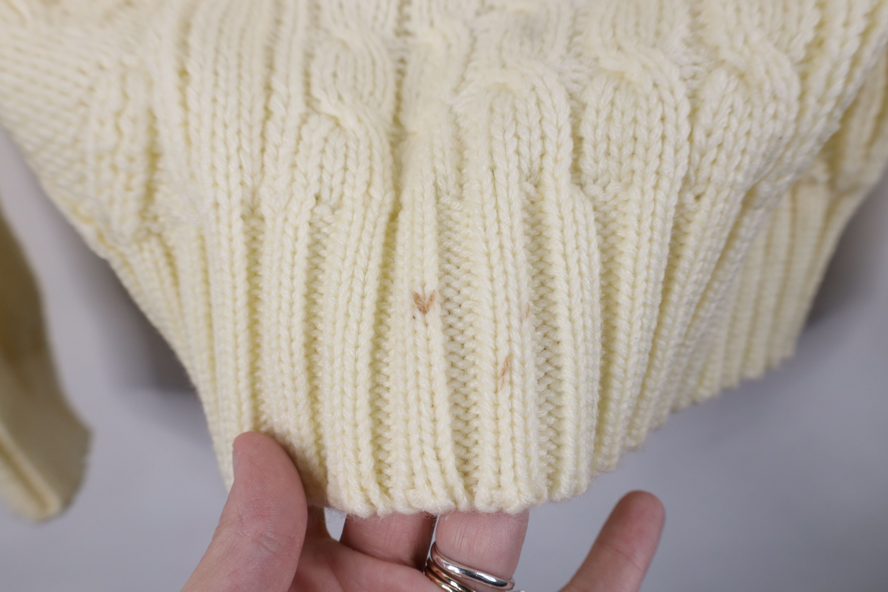 Vintage Vintage 70s Streetwear Fisherman Chunky Cable Knit Sweater Size US S / EU 44-46 / 1 - 9 Thumbnail