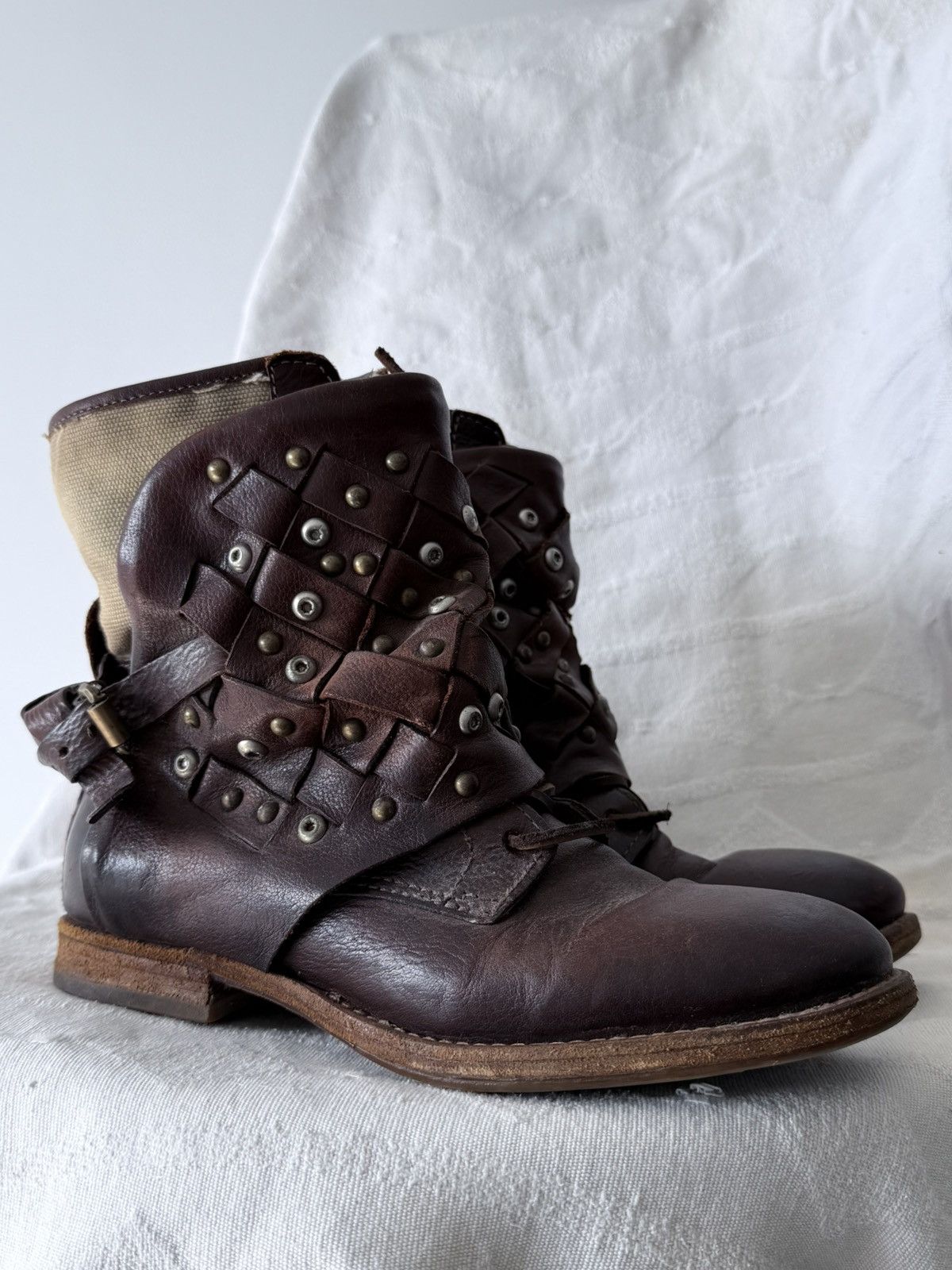 A.S.98 Avant Garde A.S. 98 14th Addiction Style Leather Boots Size US 6 / EU 39 - 1 Thumbnail