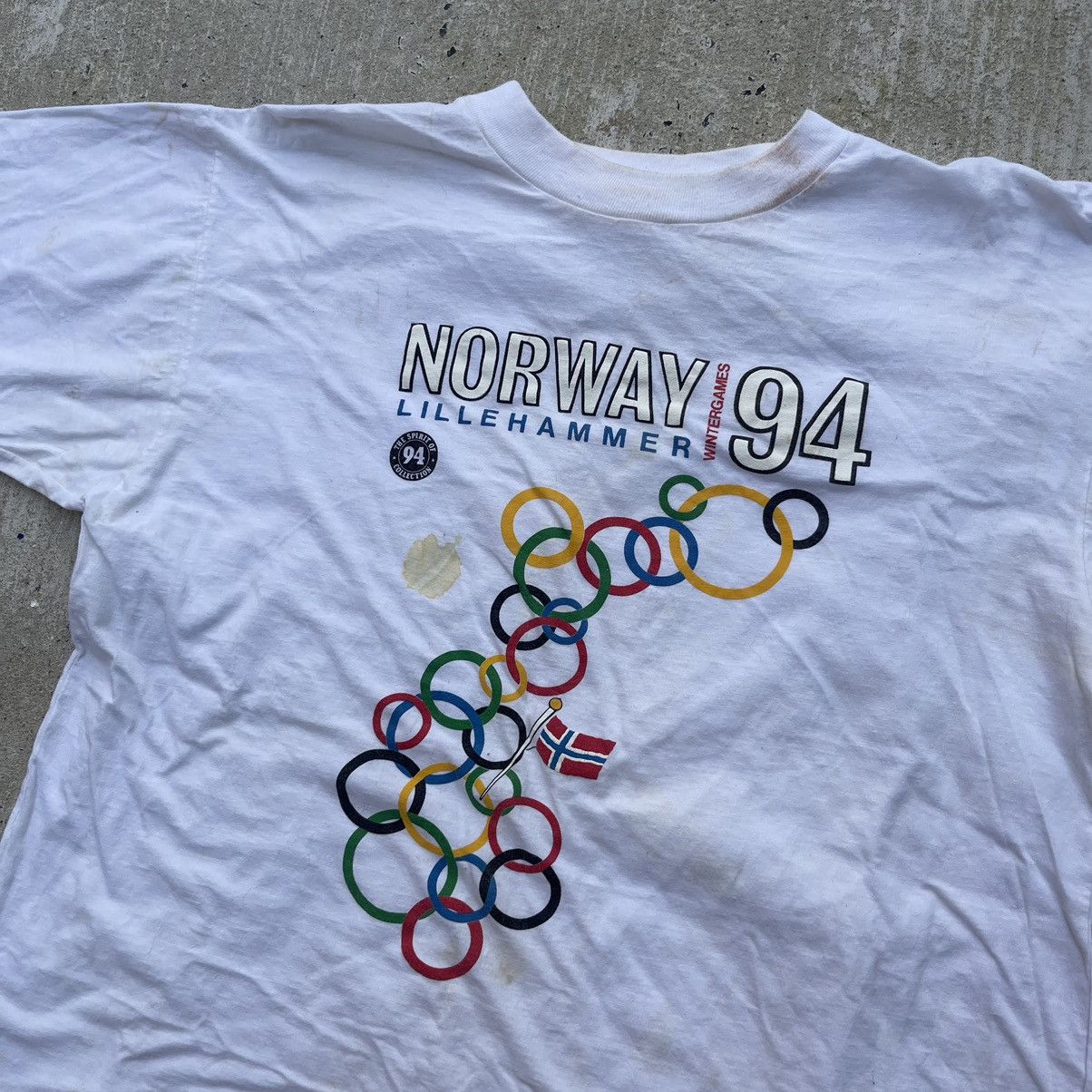 Vintage Vintage NORWAY 94 Winter Olympics Single Stitch Shirt Size US L / EU 52-54 / 3 - 2 Thumbnail