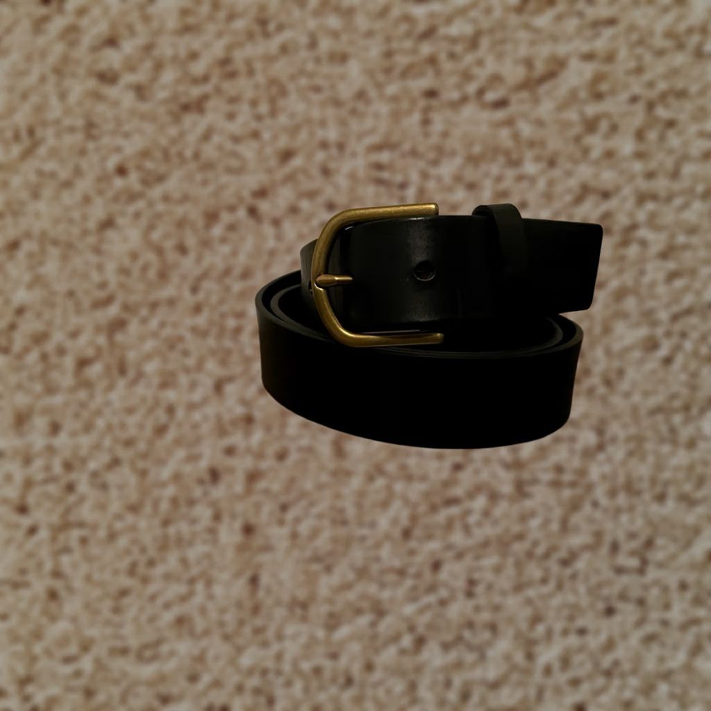 Fossil Fossil Belt Black Leather Gold Tone Buckle 1.5" XL Men's XLarge Dress Belt Size ONE SIZE - 1 Thumbnail