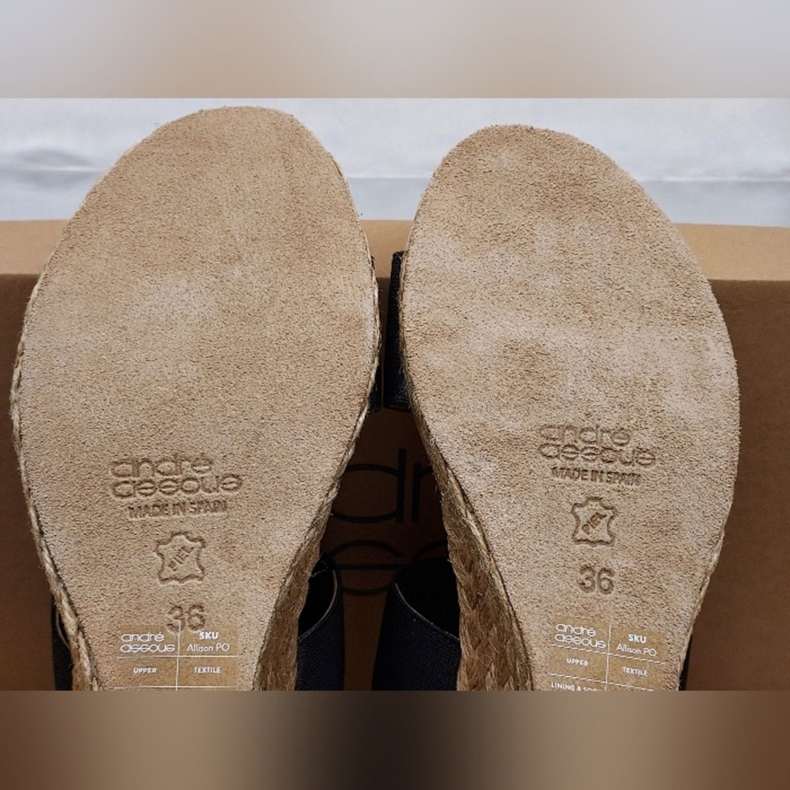 Other Andre Assous Womens Black Allison Espadrille Sandals Size 6 Size US 6 / IT 36 - 11 Thumbnail