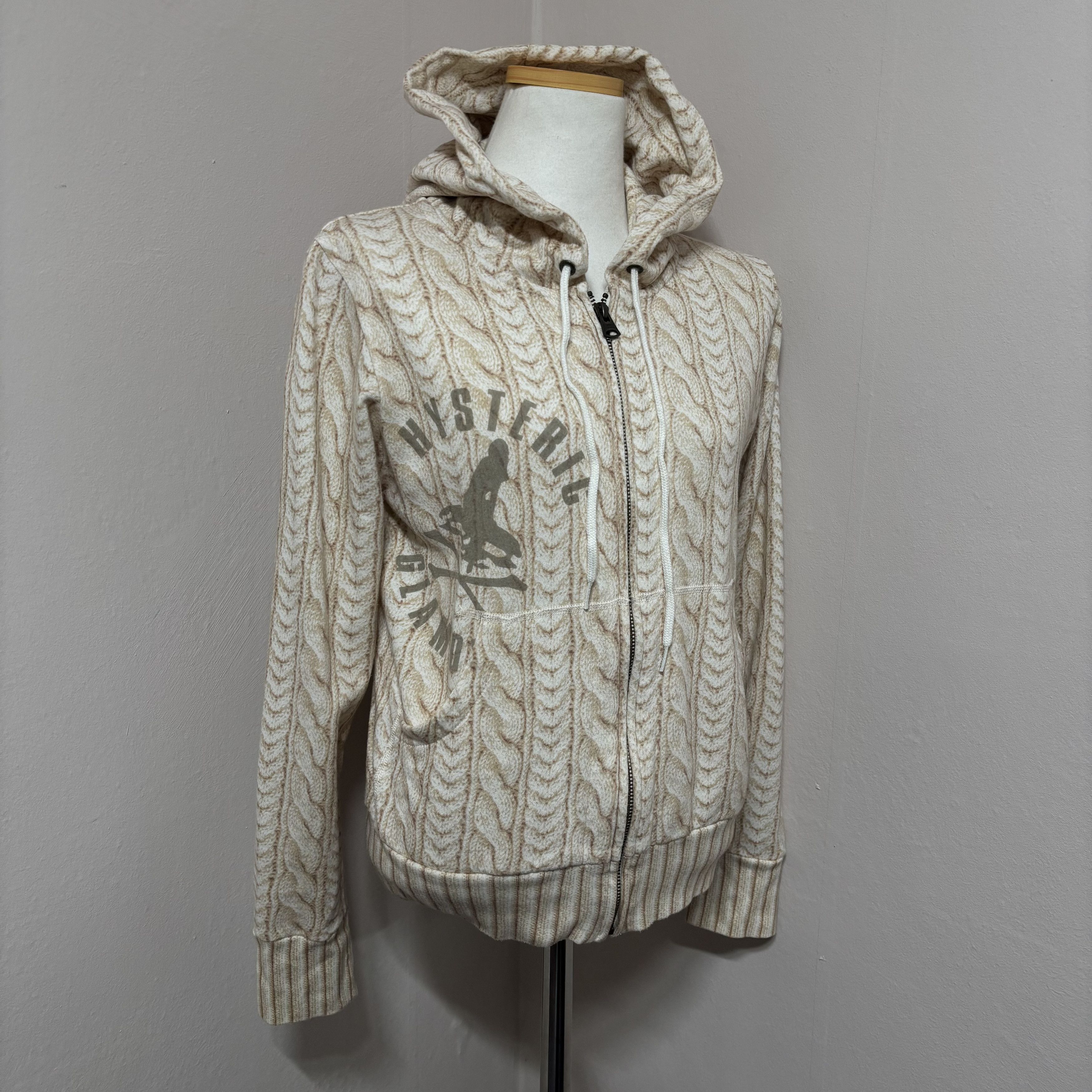 Hysteric Glamour HYSTERIC GLAMOUR Rope Pattern Zip-Up Hoodie Size ONE SIZE - 2 Thumbnail