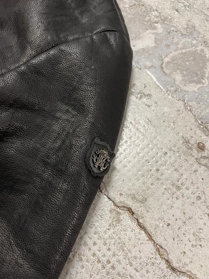 Roberto Cavalli 2010s Roberto Cavalli Black Leather Hooded Jacket Size US L / EU 52-54 / 3 - 7 Thumbnail