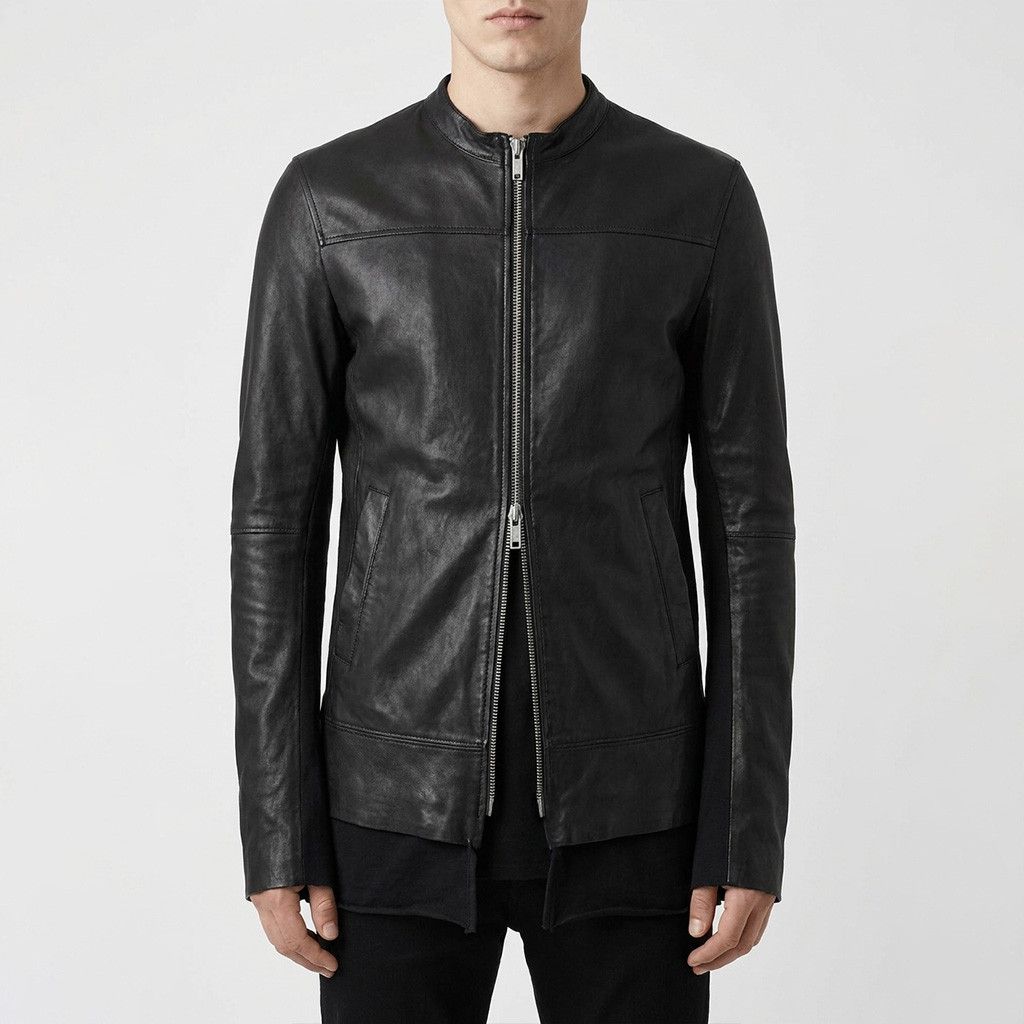 Nicolas & Mark Vulpinari Layered Leather Zip Jacket Size US M / EU 48-50 / 2 - 1 Thumbnail