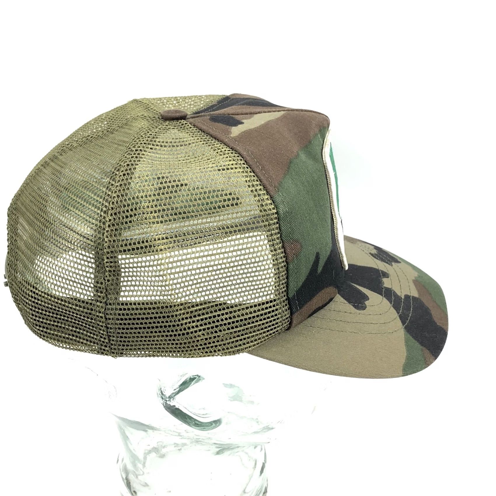 Industrie VINTAGE Camo Trucker Hat Cap Snapback McClendon Trucking 80s Made In USA Green Mens Size ONE SIZE - 5 Thumbnail