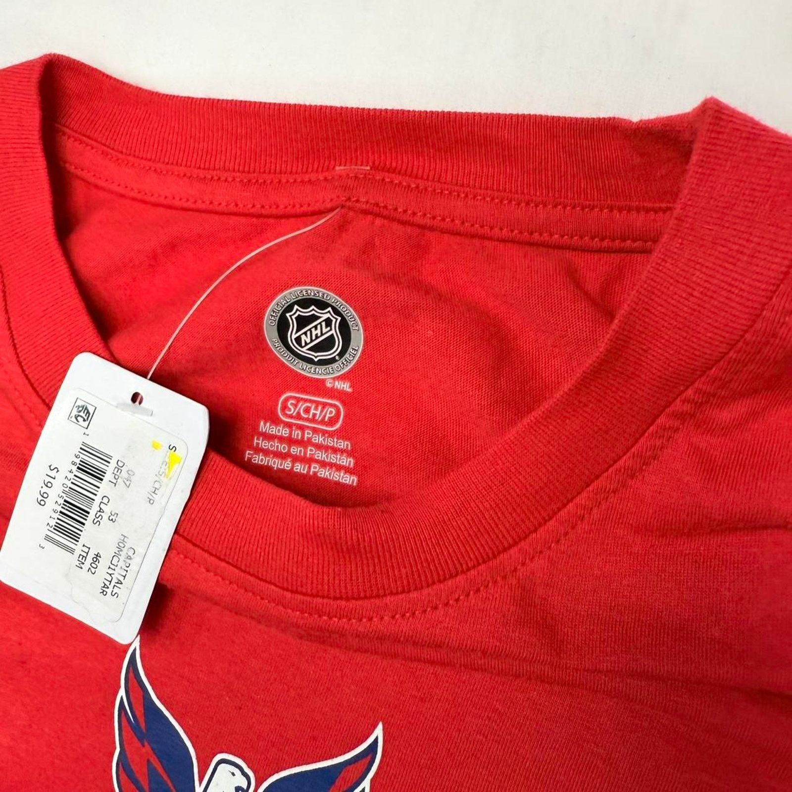 NHL NWT Licensed Washington Capitals red blue NHL hockey Sz S Size US S / EU 44-46 / 1 - 5 Thumbnail