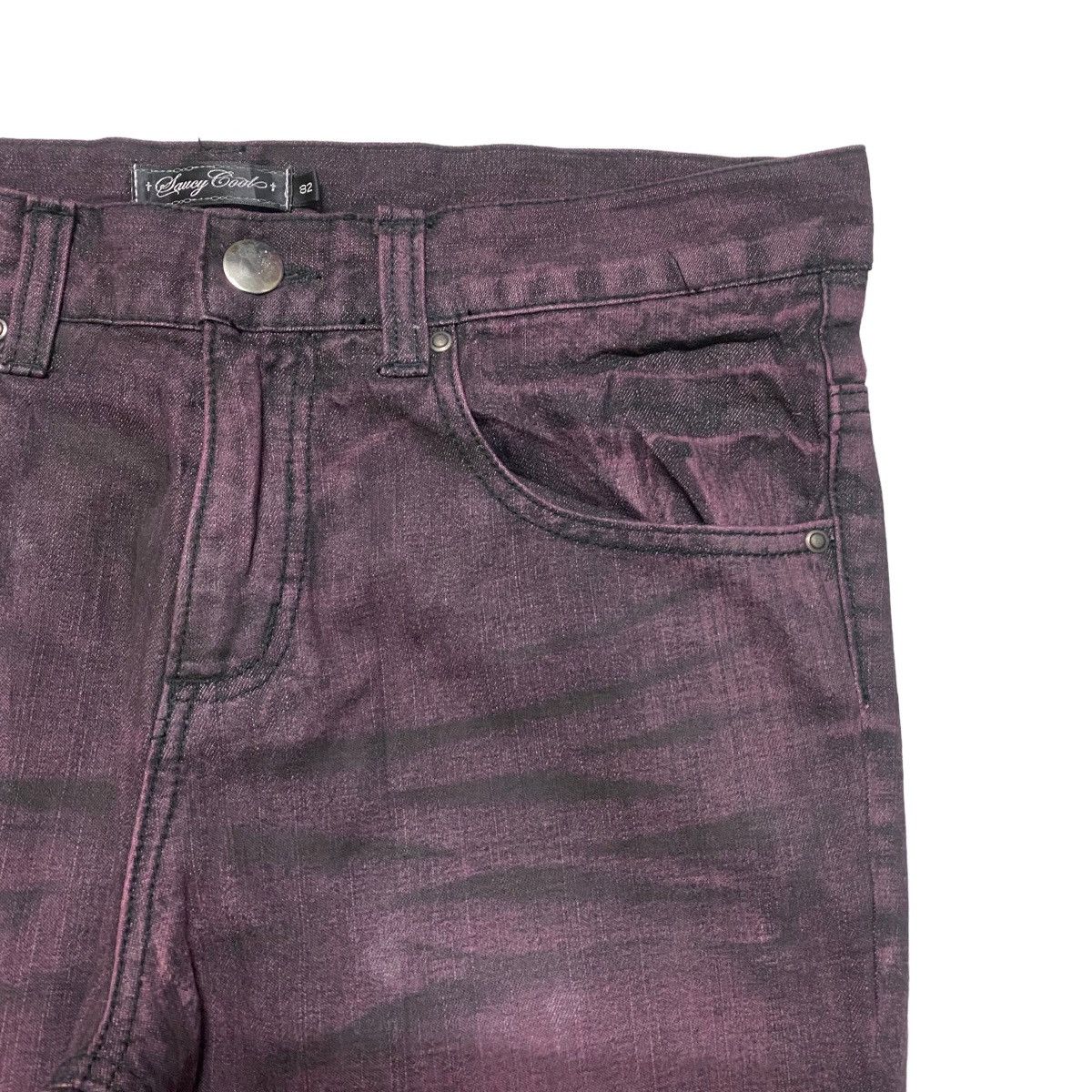 Japanese Brand Japanese Brand Saucy Cool Wine Red Distressed Jeans Size US 32 / EU 48 - 5 Thumbnail
