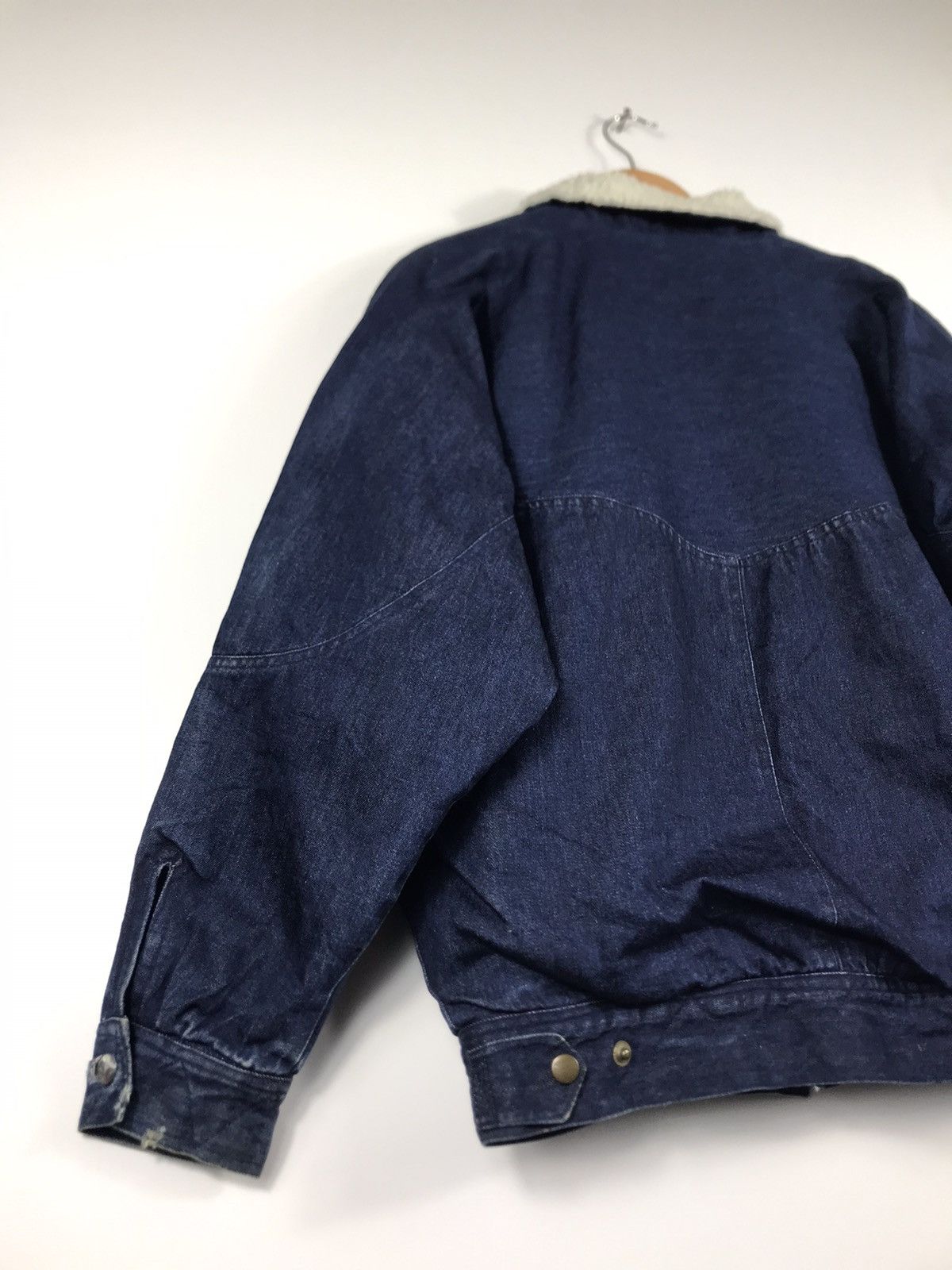 Japanese Brand ⚡️Vintage City Sport Denim Faded Sherpa inside Bomber Jacket Size US M / EU 48-50 / 2 - 16 Thumbnail