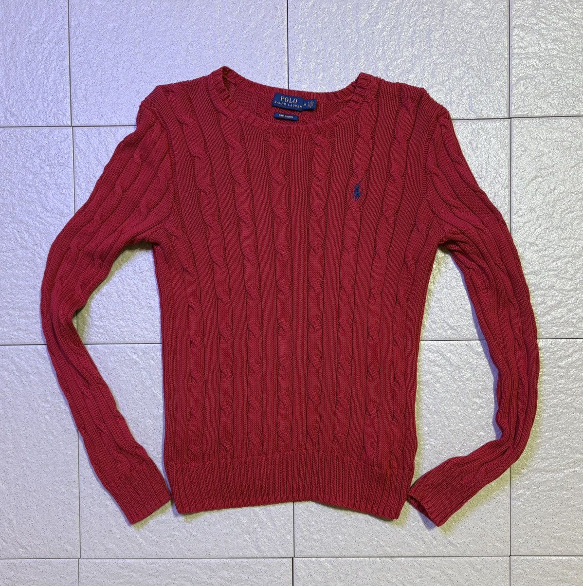 Polo Ralph Lauren Polo Ralph Lauren Women’s Cable Knit Sweater Red Size M Size M / US 6-8 / IT 42-44 - 5 Thumbnail